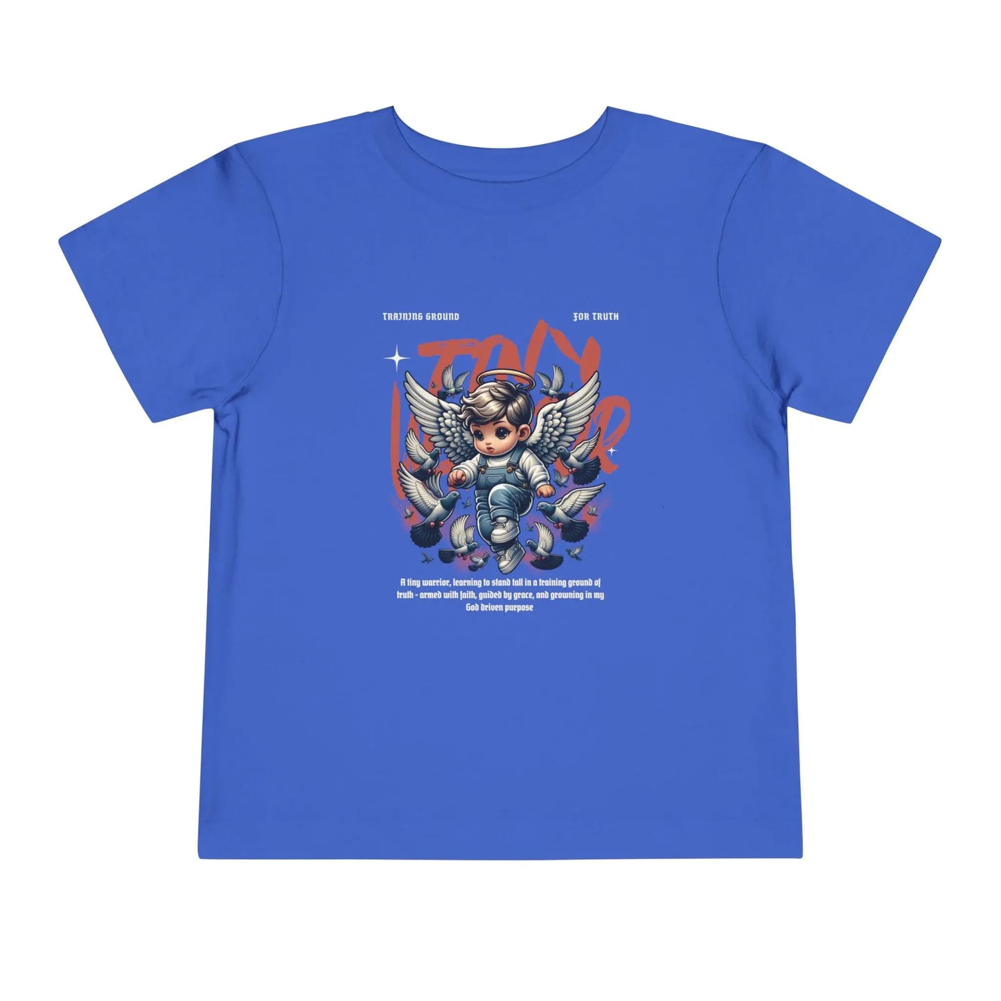 Toddler Short Sleeve Tee - Fun Angel Warrior Tee, Kids Graphic Shirt, Cute Toddler T-Shirt, Gift for Boys/Girls, Funny Playtime Apparel Printify