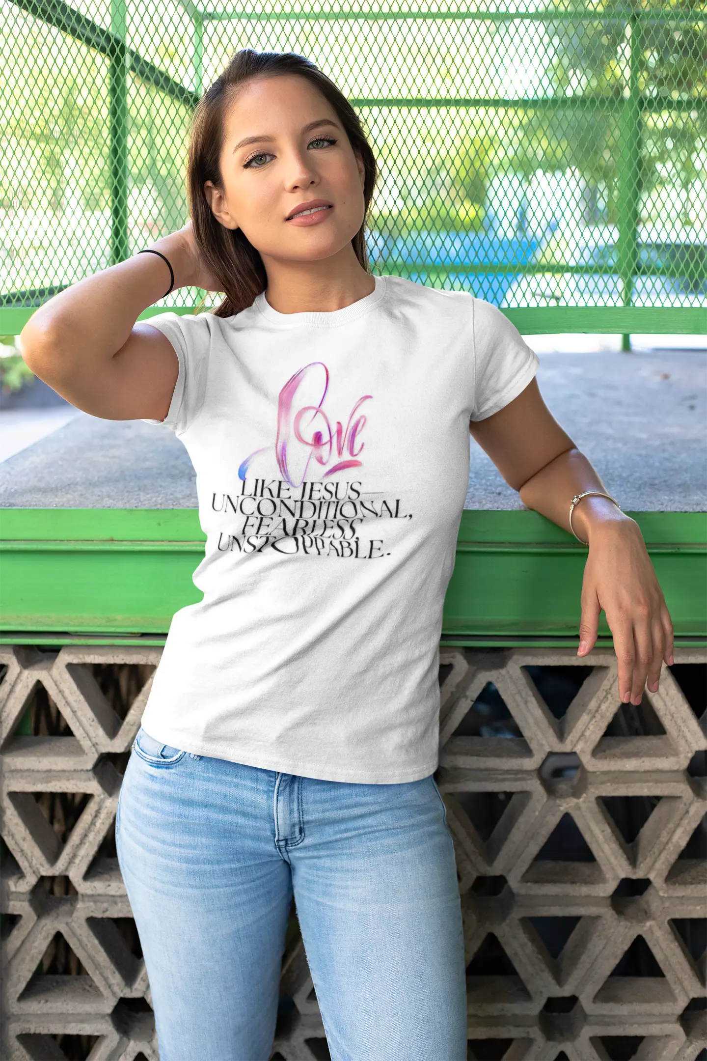 "Love Like Jesus - Unstoppable" Inspirational Women's Tee Printify