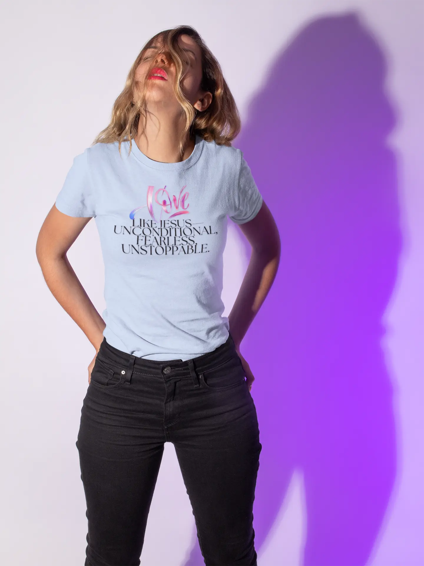 "Love Like Jesus - Unstoppable" Inspirational Women's Tee Printify