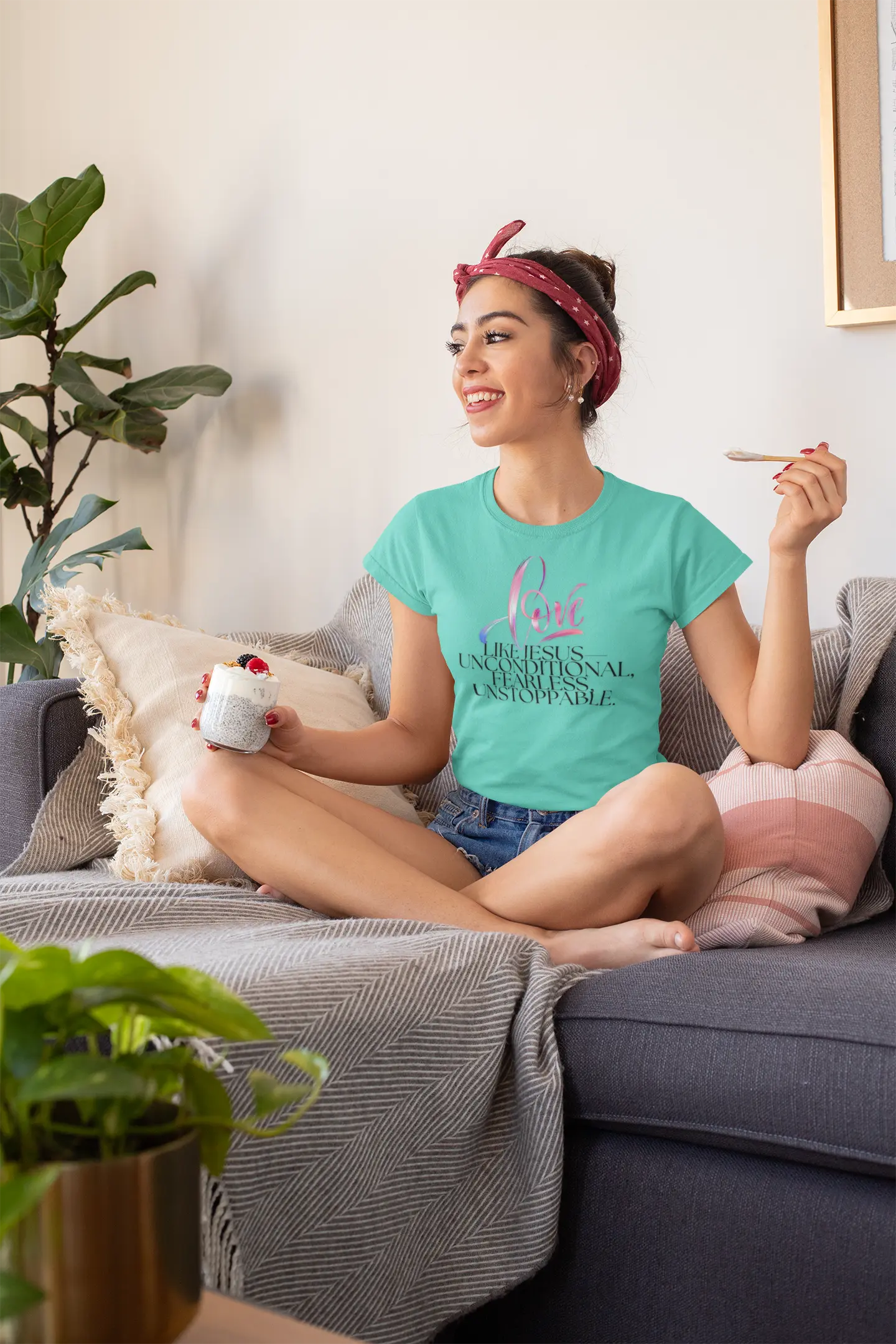 "Love Like Jesus - Unstoppable" Inspirational Women's Tee Printify