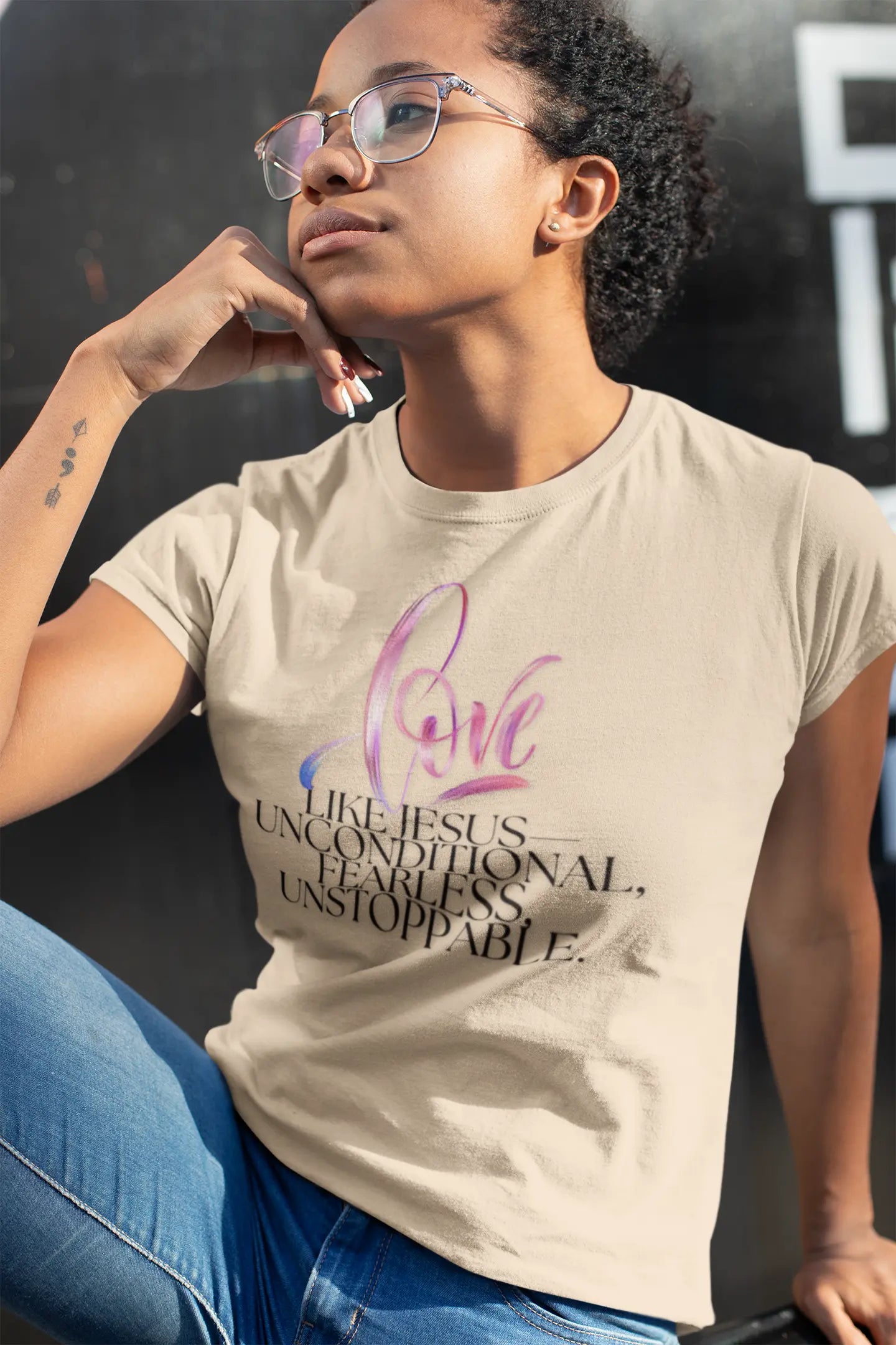 "Love Like Jesus - Unstoppable" Inspirational Women's Tee Printify