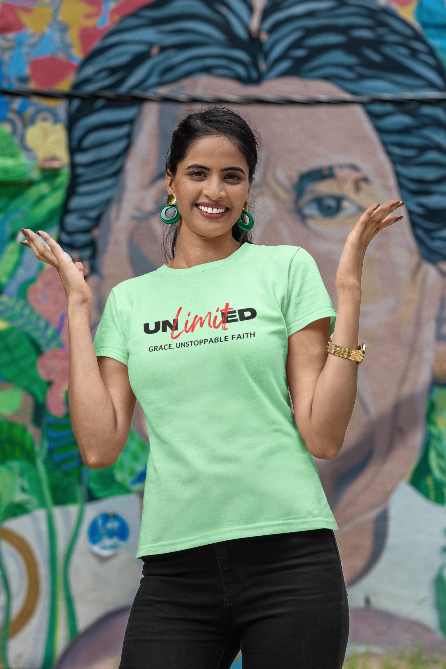 "Unlimited Grace, Unstoppable Faith" - Inspirational T-Shirt Printify