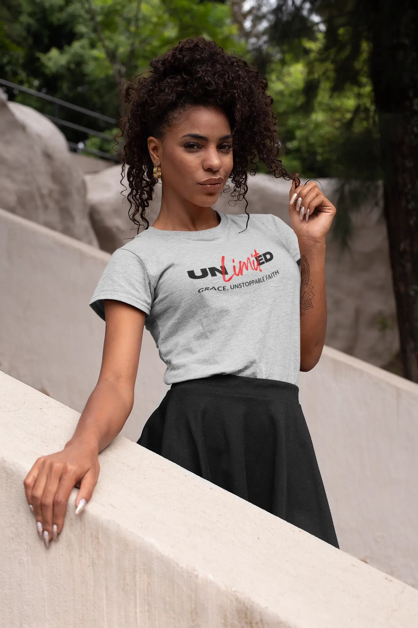 "Unlimited Grace, Unstoppable Faith" - Inspirational T-Shirt Printify