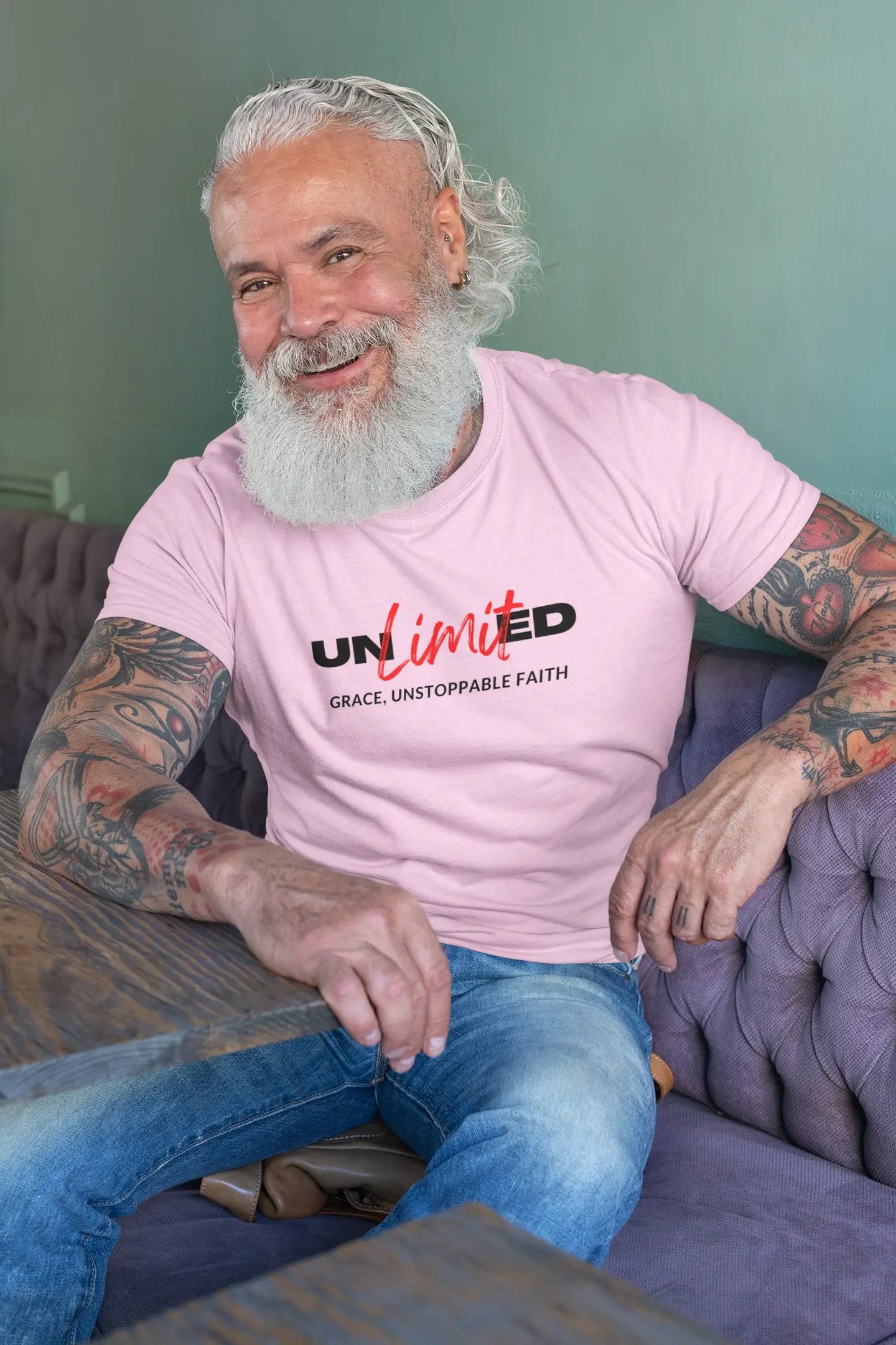 "Unlimited Grace, Unstoppable Faith" - Inspirational T-Shirt Printify