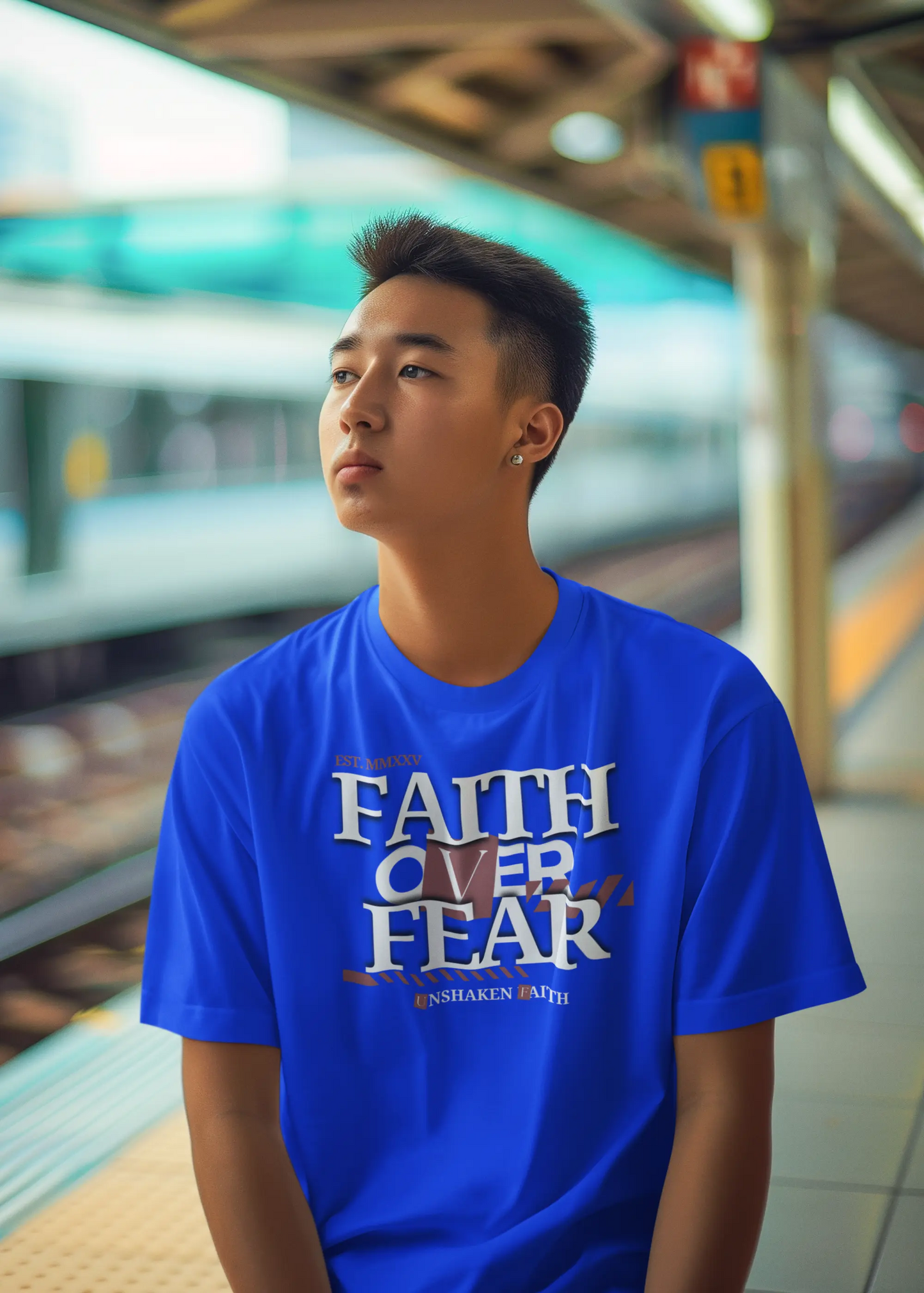 Faith Over Fear Unisex Softstyle T-Shirt - Inspirational Graphic Tee Printify