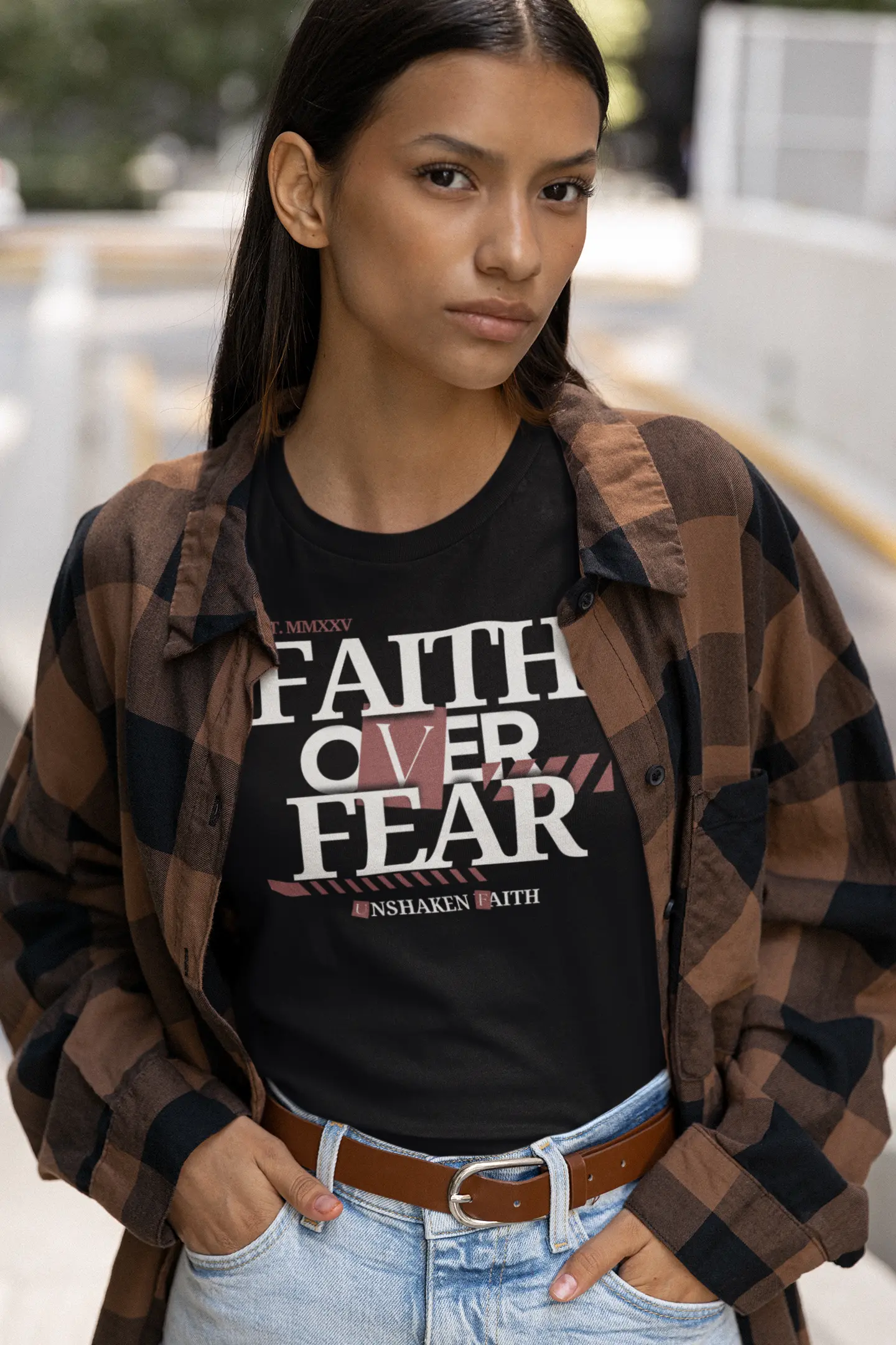 Faith Over Fear Unisex Softstyle T-Shirt - Inspirational Graphic Tee Printify