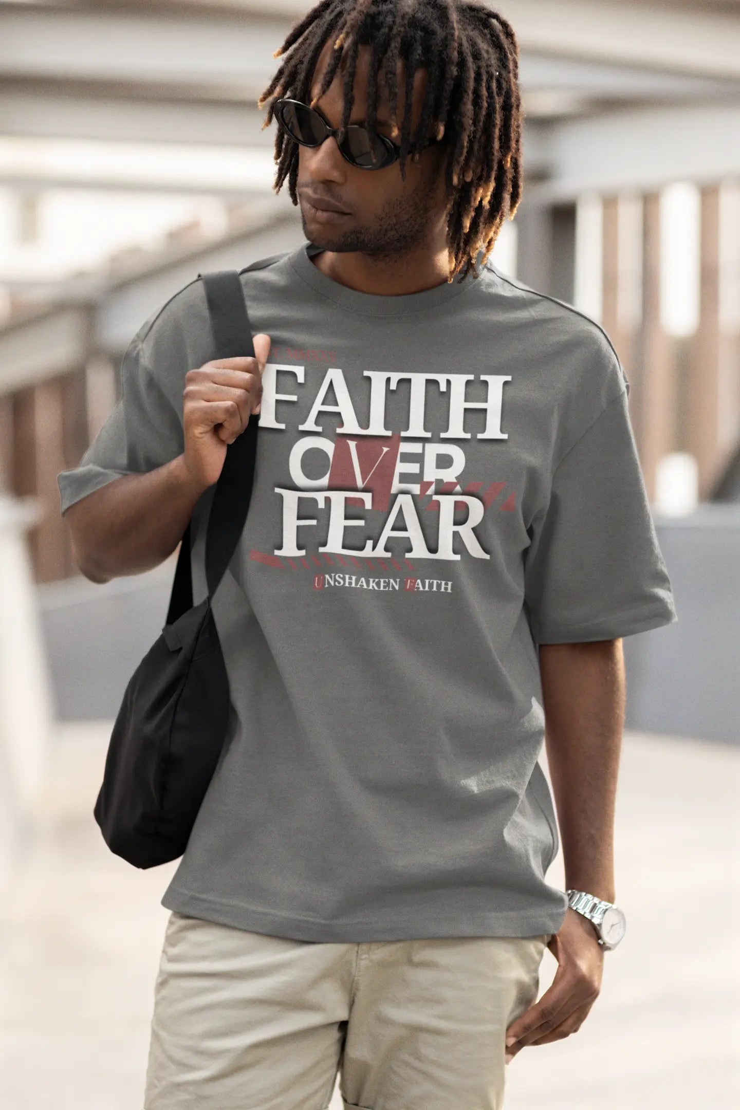 Faith Over Fear Unisex Softstyle T-Shirt - Inspirational Graphic Tee Printify