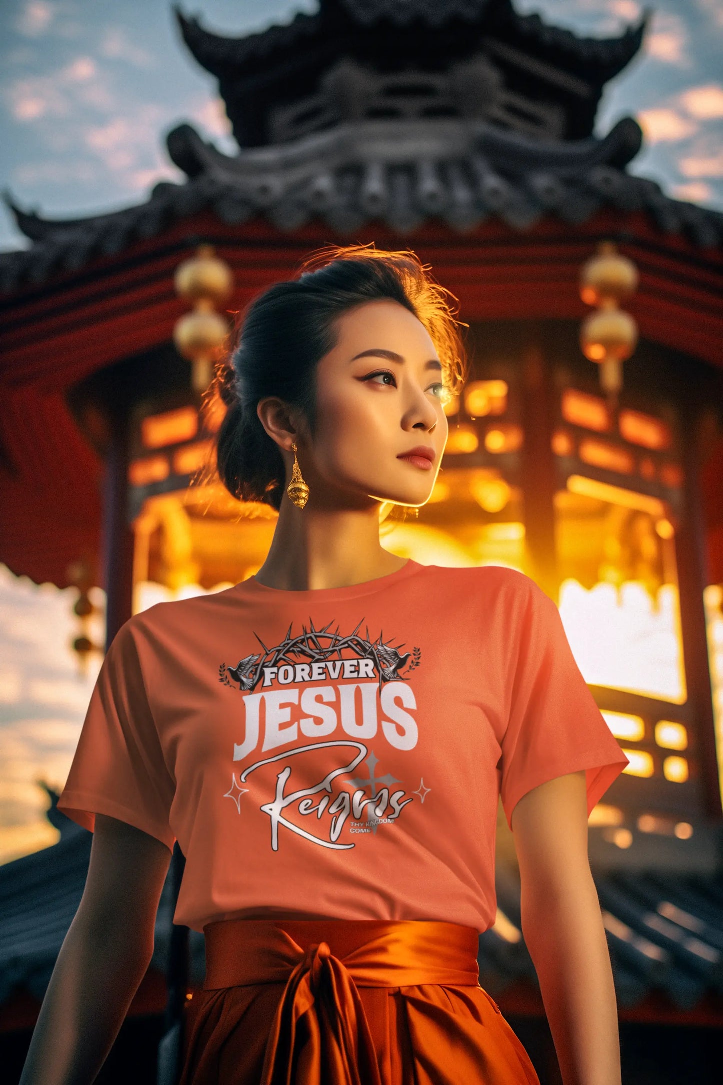 Forever Jesus Unisex Heavy Cotton Tee - Faith-Inspired Apparel Printify