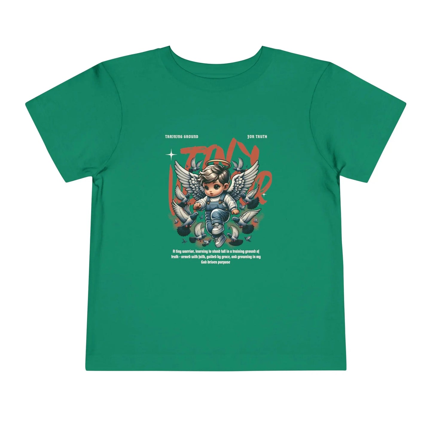 Toddler Short Sleeve Tee - Fun Angel Warrior Tee, Kids Graphic Shirt, Cute Toddler T-Shirt, Gift for Boys/Girls, Funny Playtime Apparel Printify