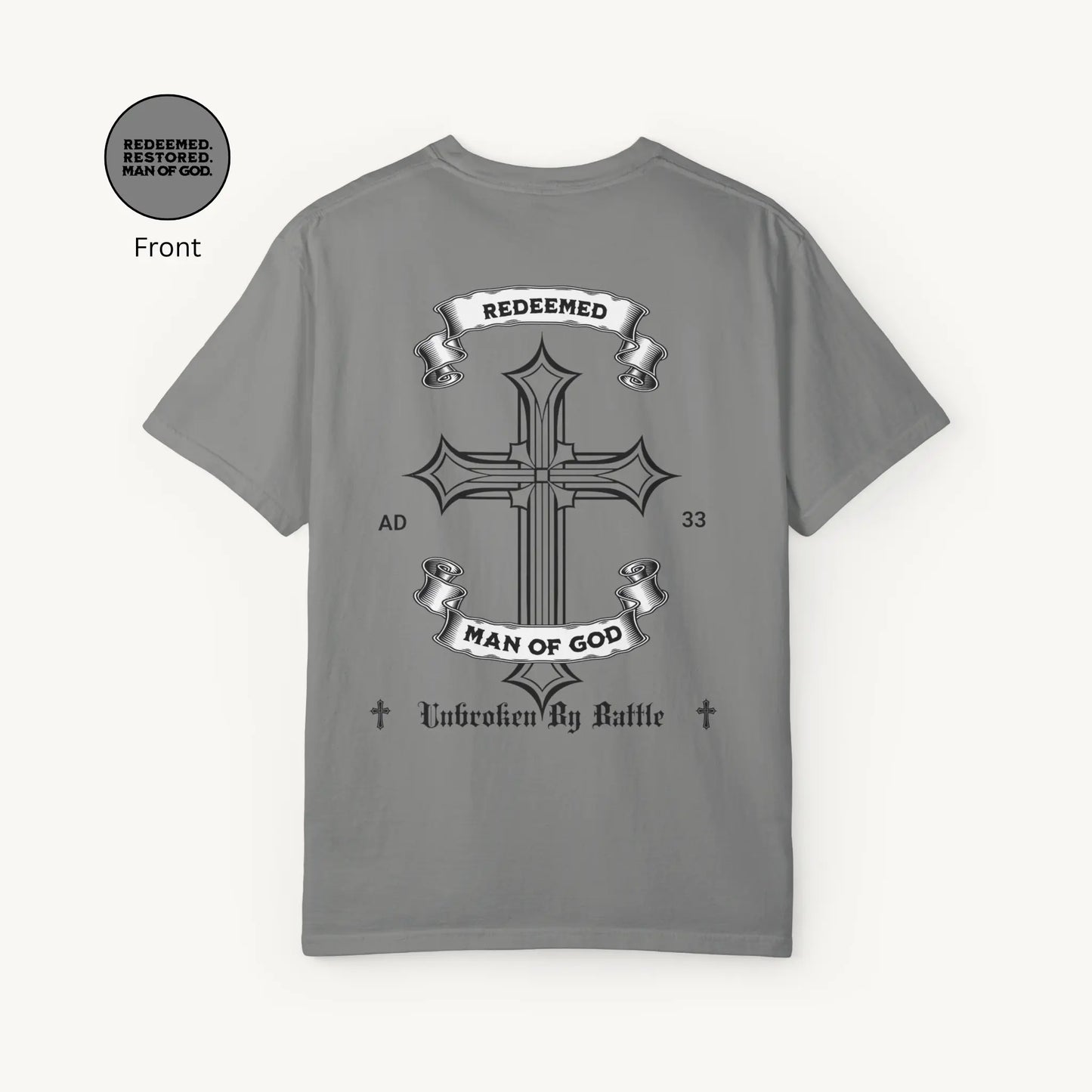 'Man of God' Cross Design Printify