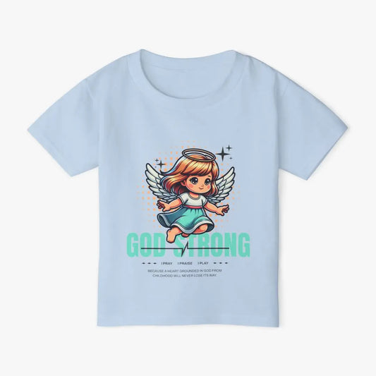 God Strong Toddler Tee Printify