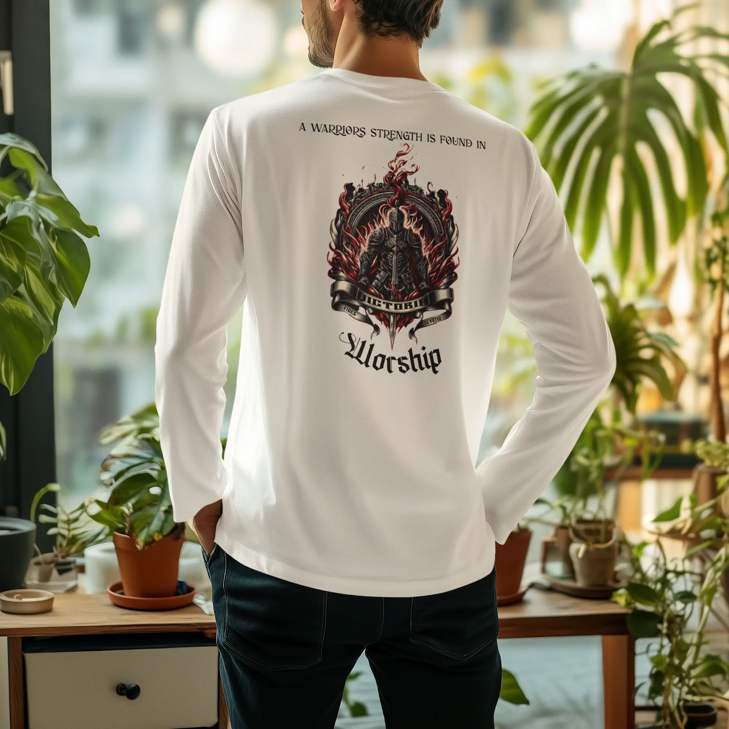 Warrior's Strength Tee – Built for the Battle Crossroads Creations