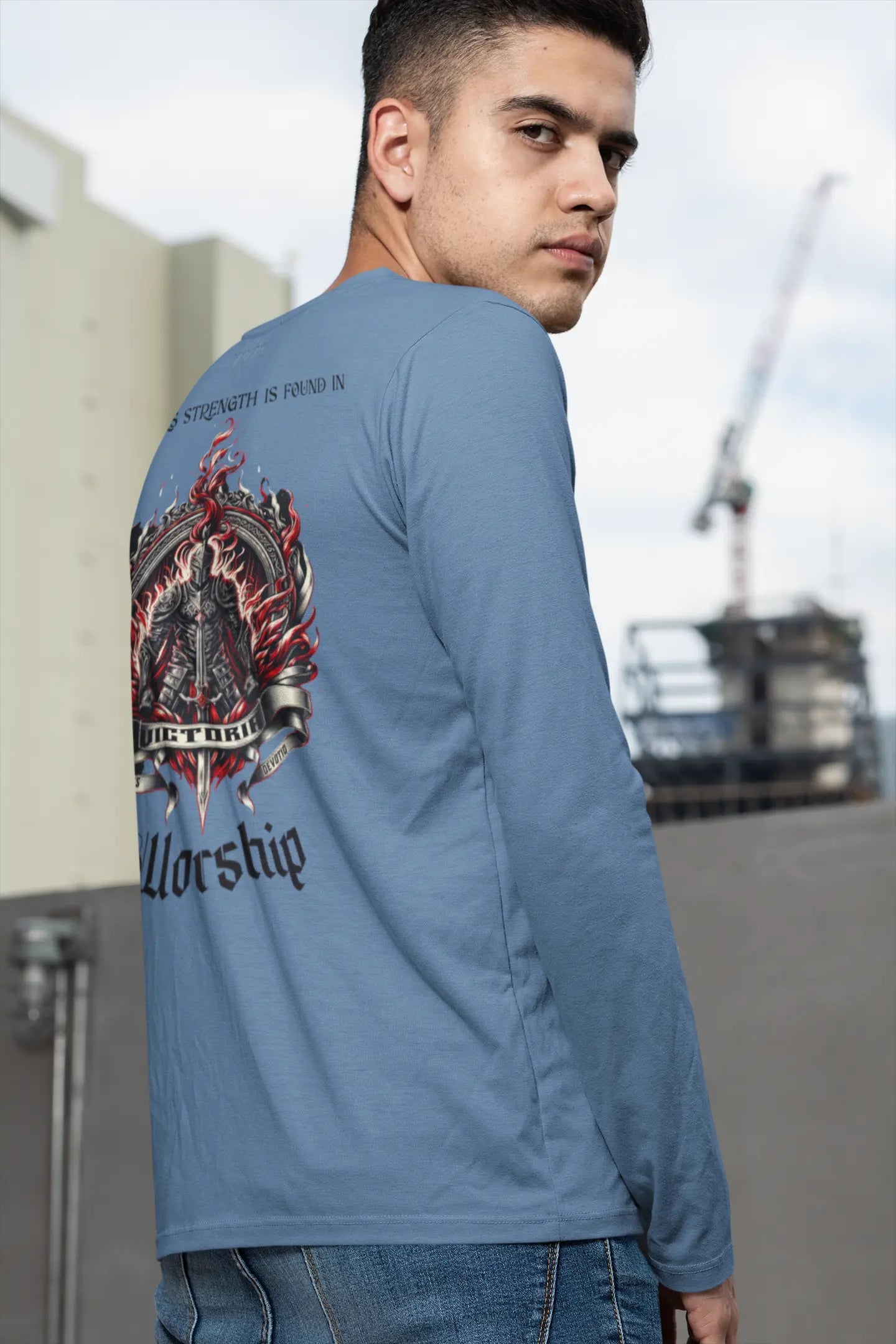 Warrior's Strength Tee – Built for the Battle Crossroads Creations