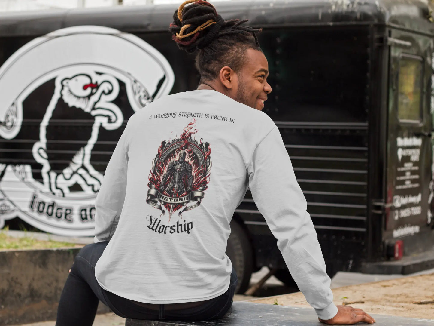 Warrior's Strength Tee – Built for the Battle Crossroads Creations