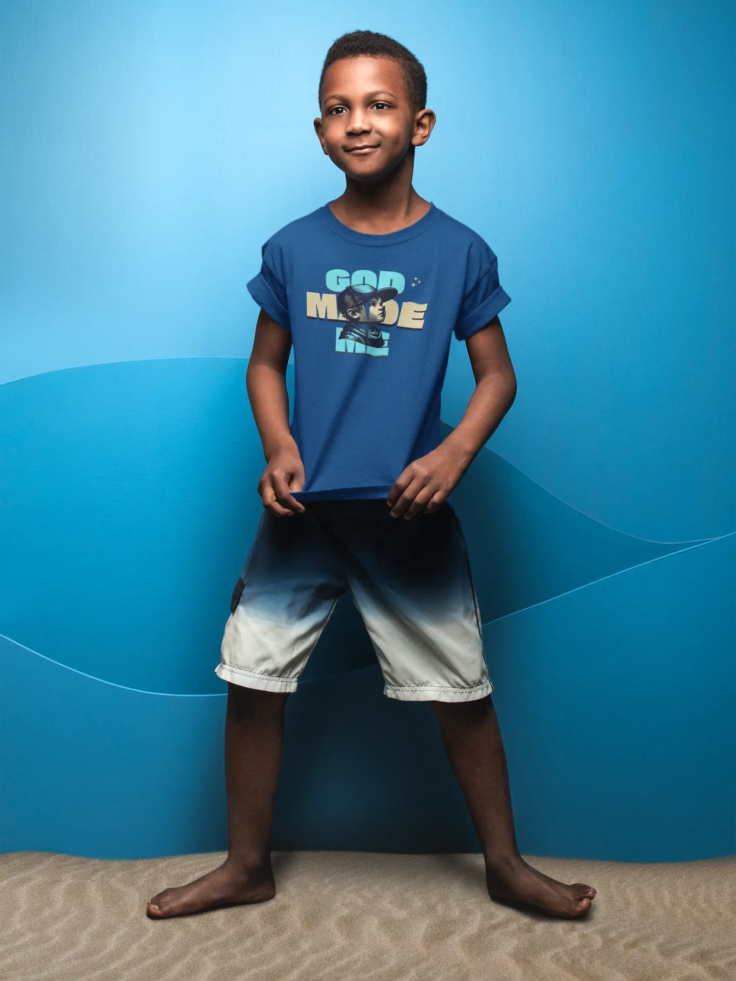 God Made Me - Kids T-Shirt Printify