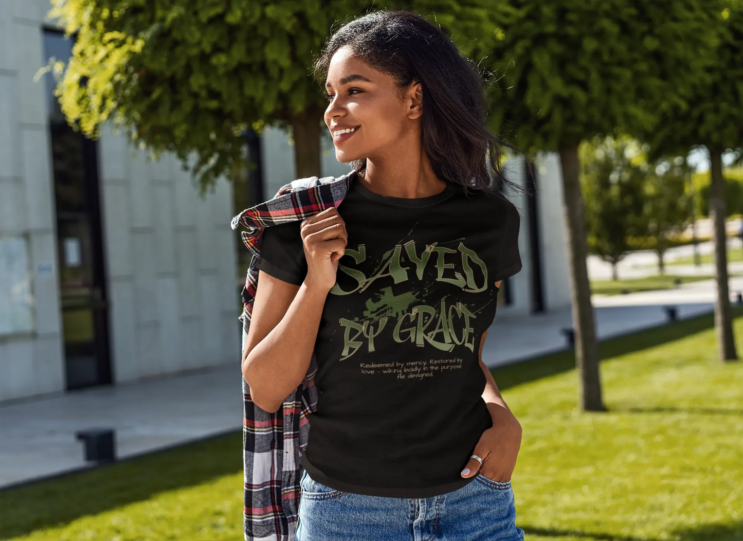 Saved By Grace - Tee Shirt Printify
