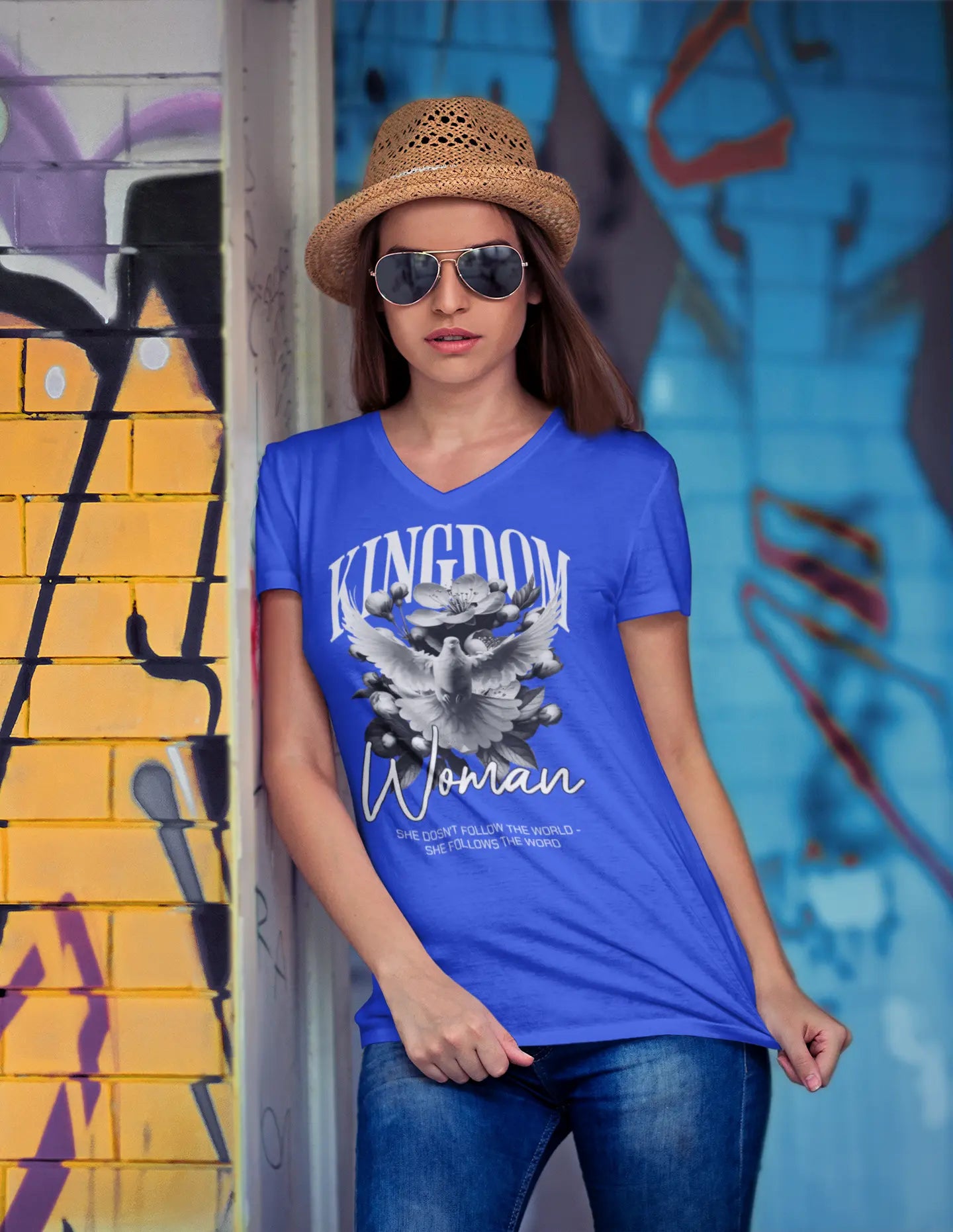 Kingdom Woman - V-Neck Tee Printify