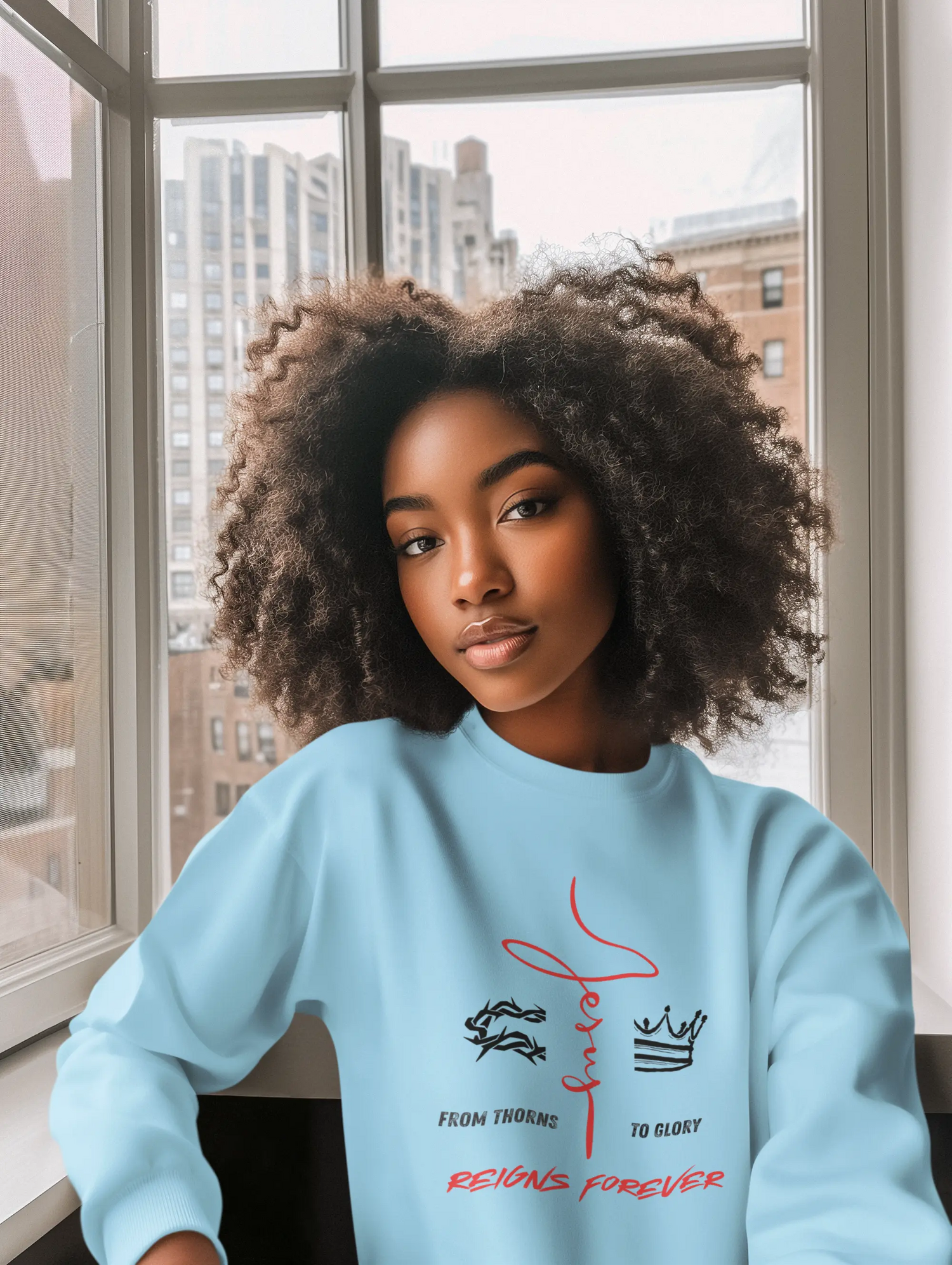 "He Reigns Forever" - Crewneck Sweatshirt Printify