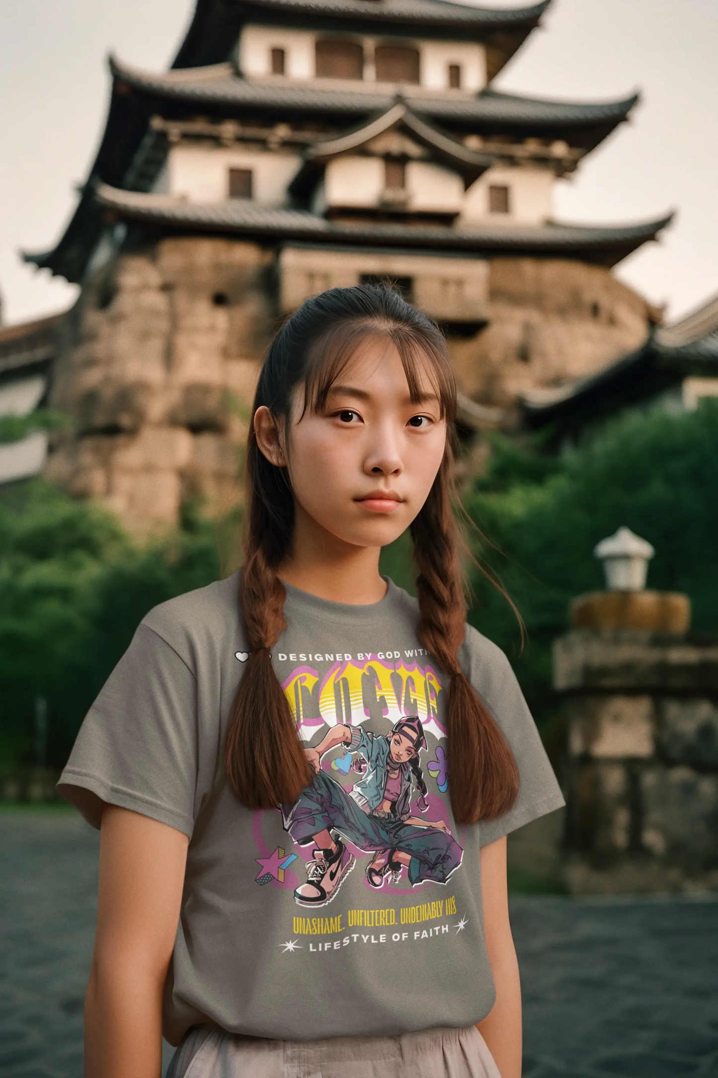 Designed by God With Love - Girls T-Shirt Printify