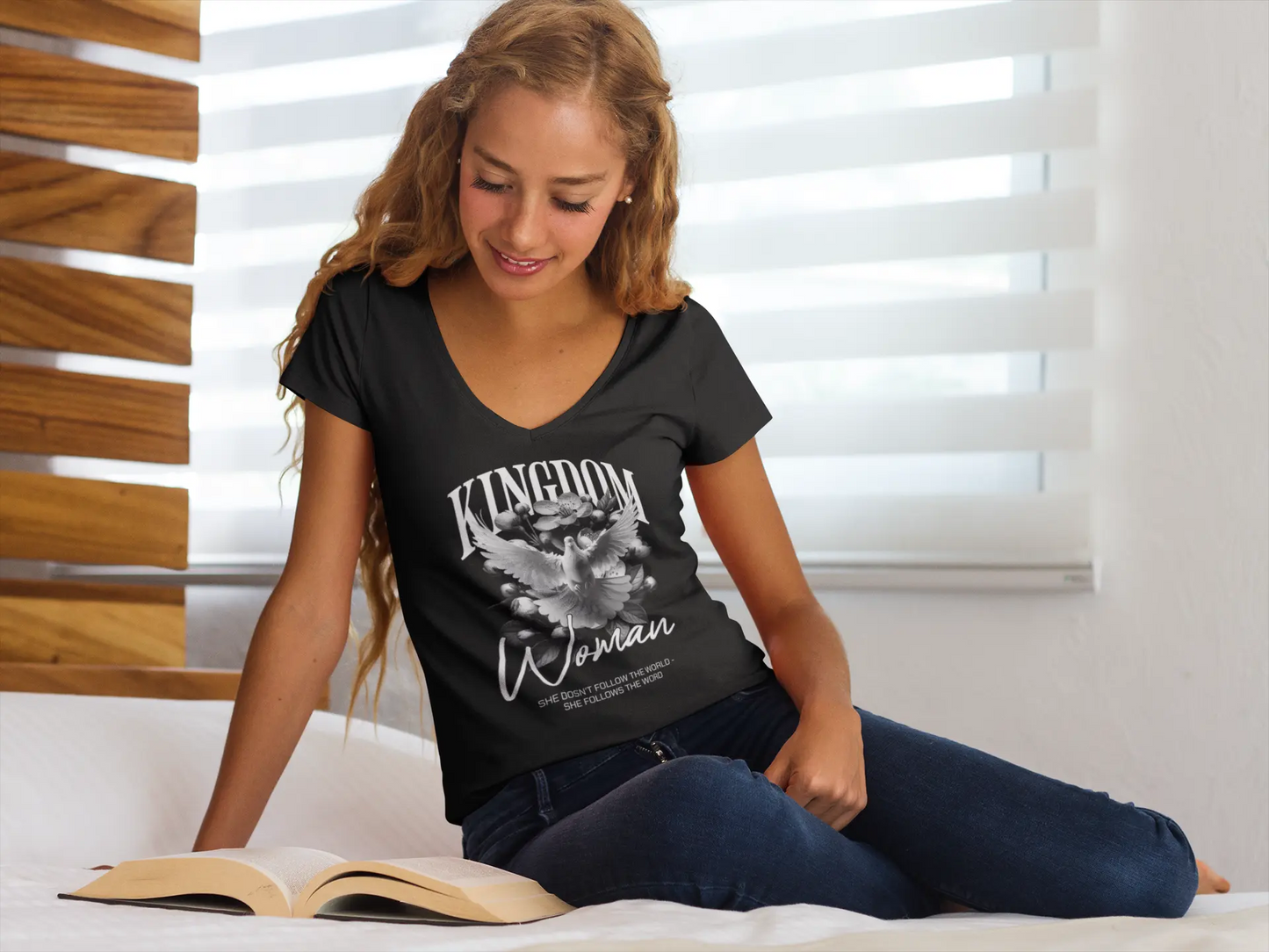 Kingdom Woman - V-Neck Tee Printify