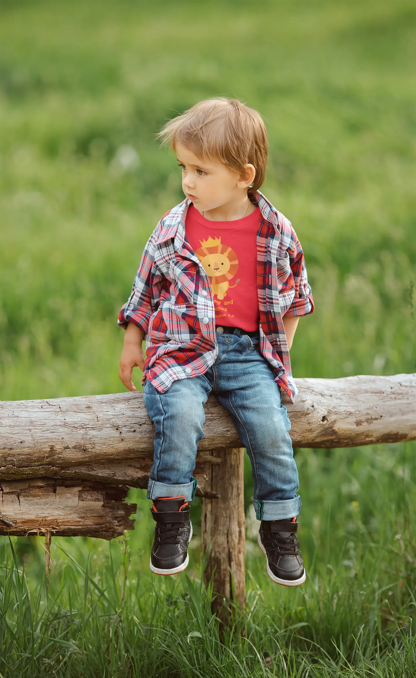 Be Strong & Courageous Toddler T-Shirt Printify