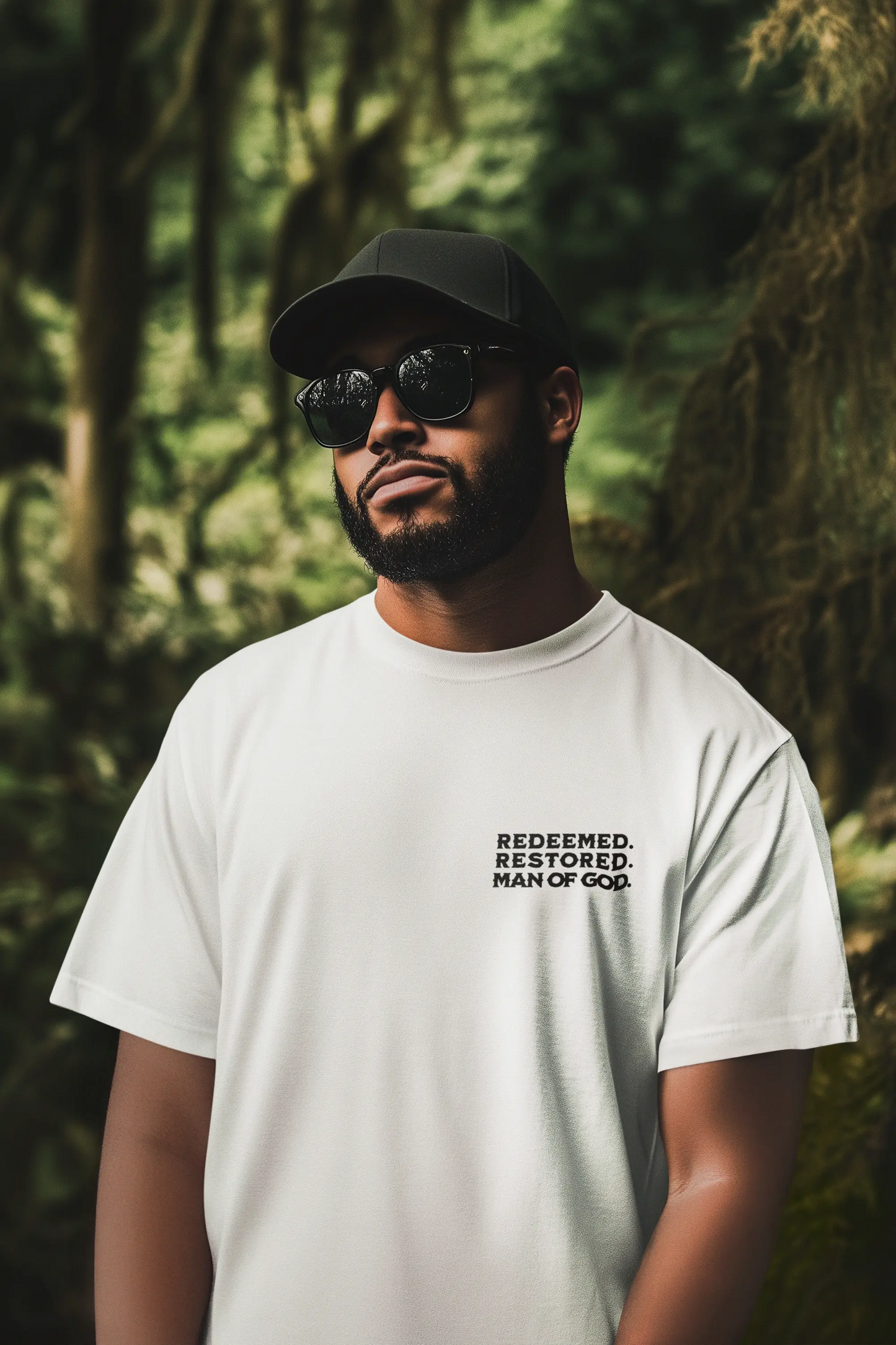 Unisex Garment-Dyed T-shirt: 'Man of God' Cross Design Printify