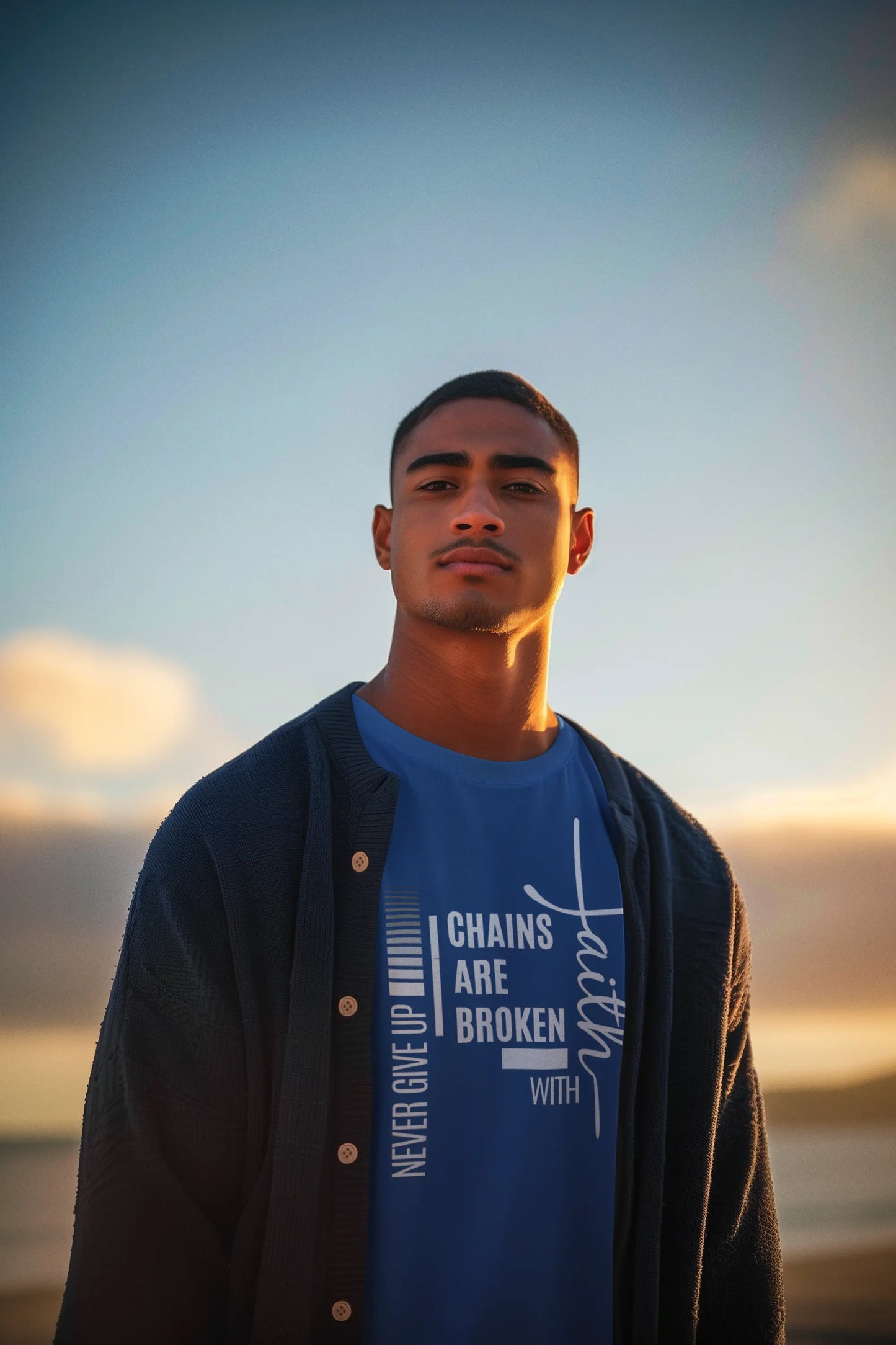"Chains Are Broken With Faith" - Performance T-Shirt Printify