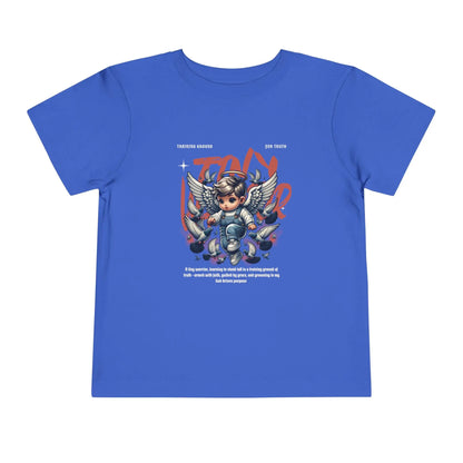Toddler Short Sleeve Tee - Fun Angel Warrior Tee, Kids Graphic Shirt, Cute Toddler T-Shirt, Gift for Boys/Girls, Funny Playtime Apparel Printify