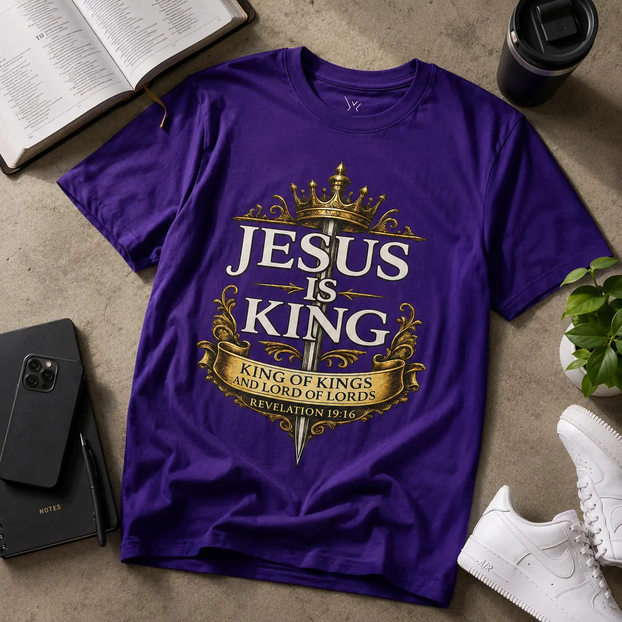 Jesus Is King Tee - Crossroads Creations
