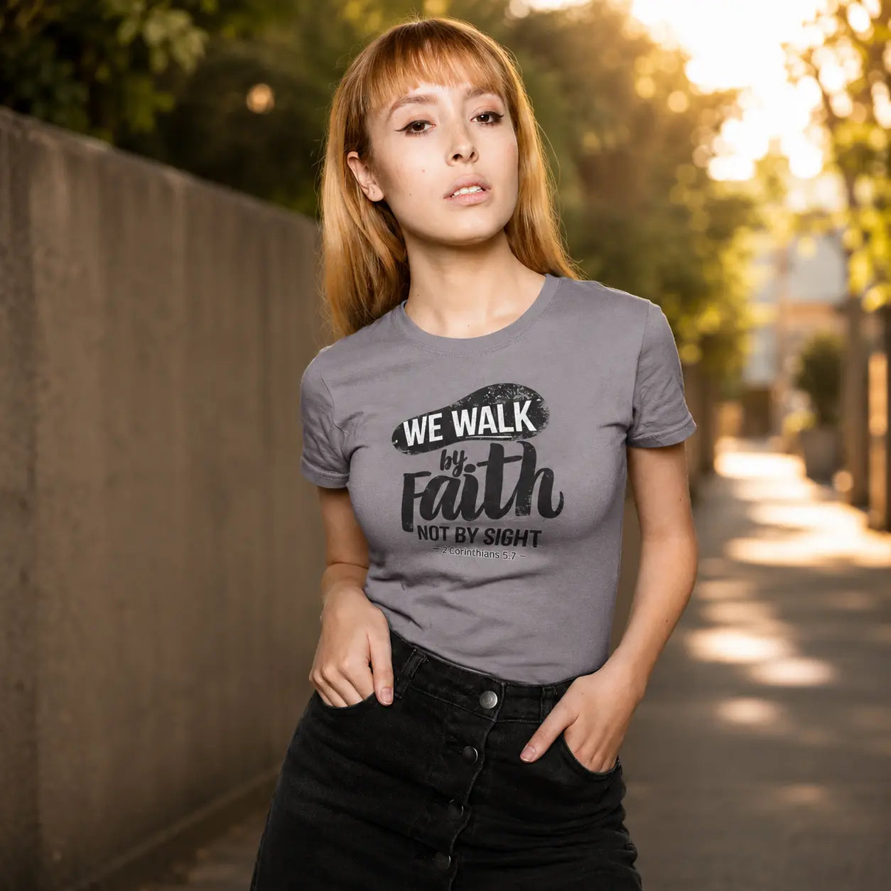 Walk by Faith Tee - Crossroads Creations