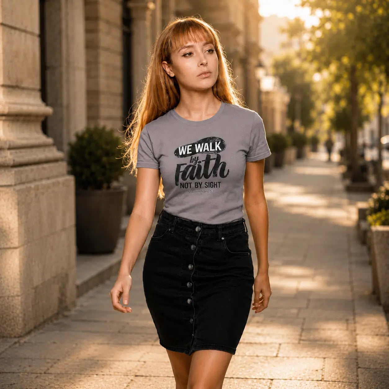 Walk by Faith Tee - Crossroads Creations