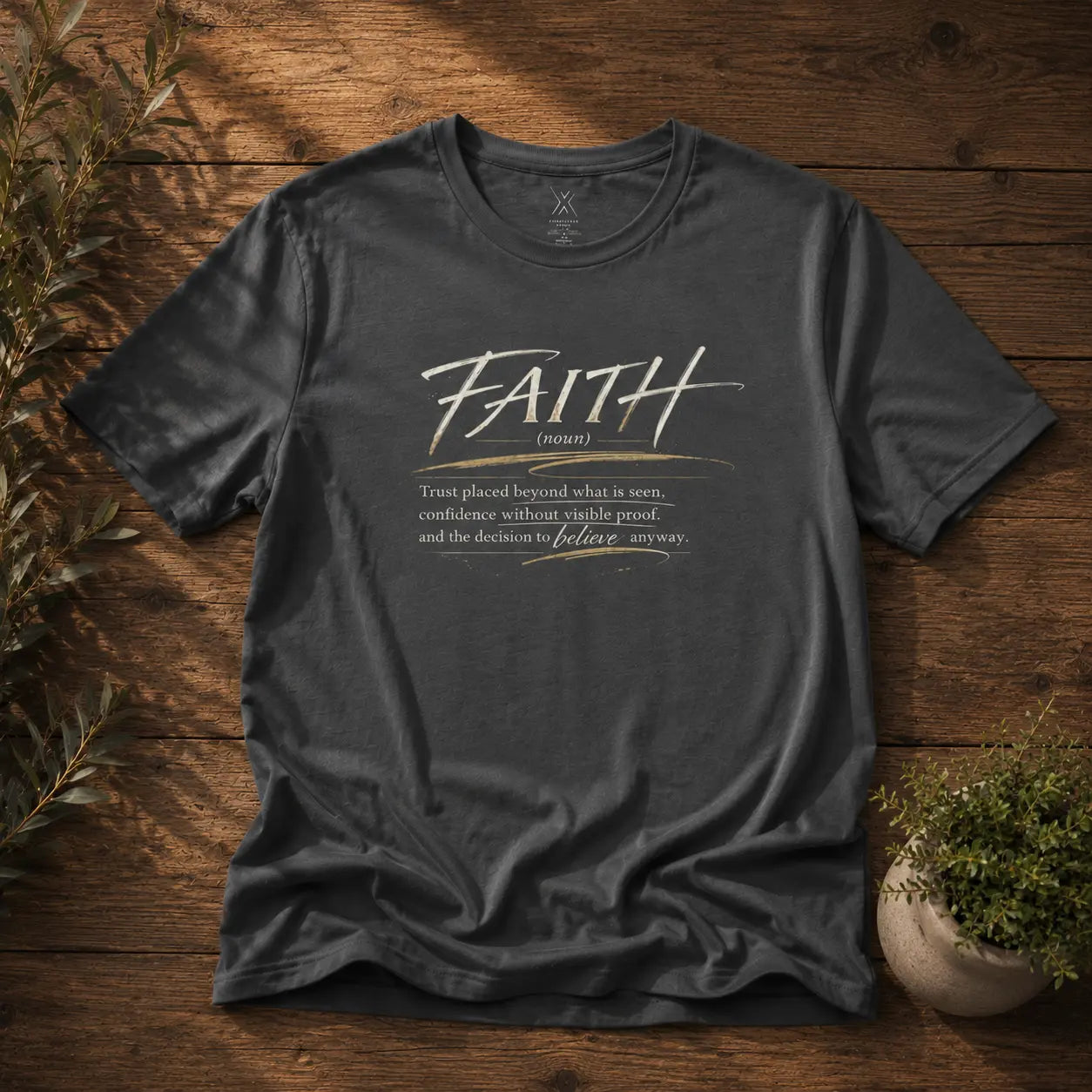 Faith Anyhow Tee - Crossroads Creations