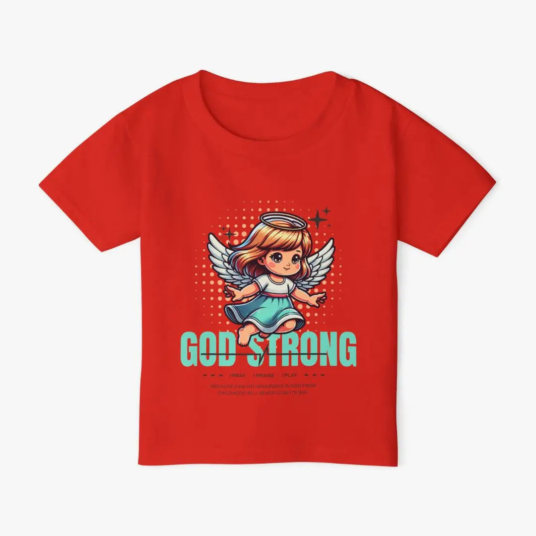 God Strong Toddler Tee Printify