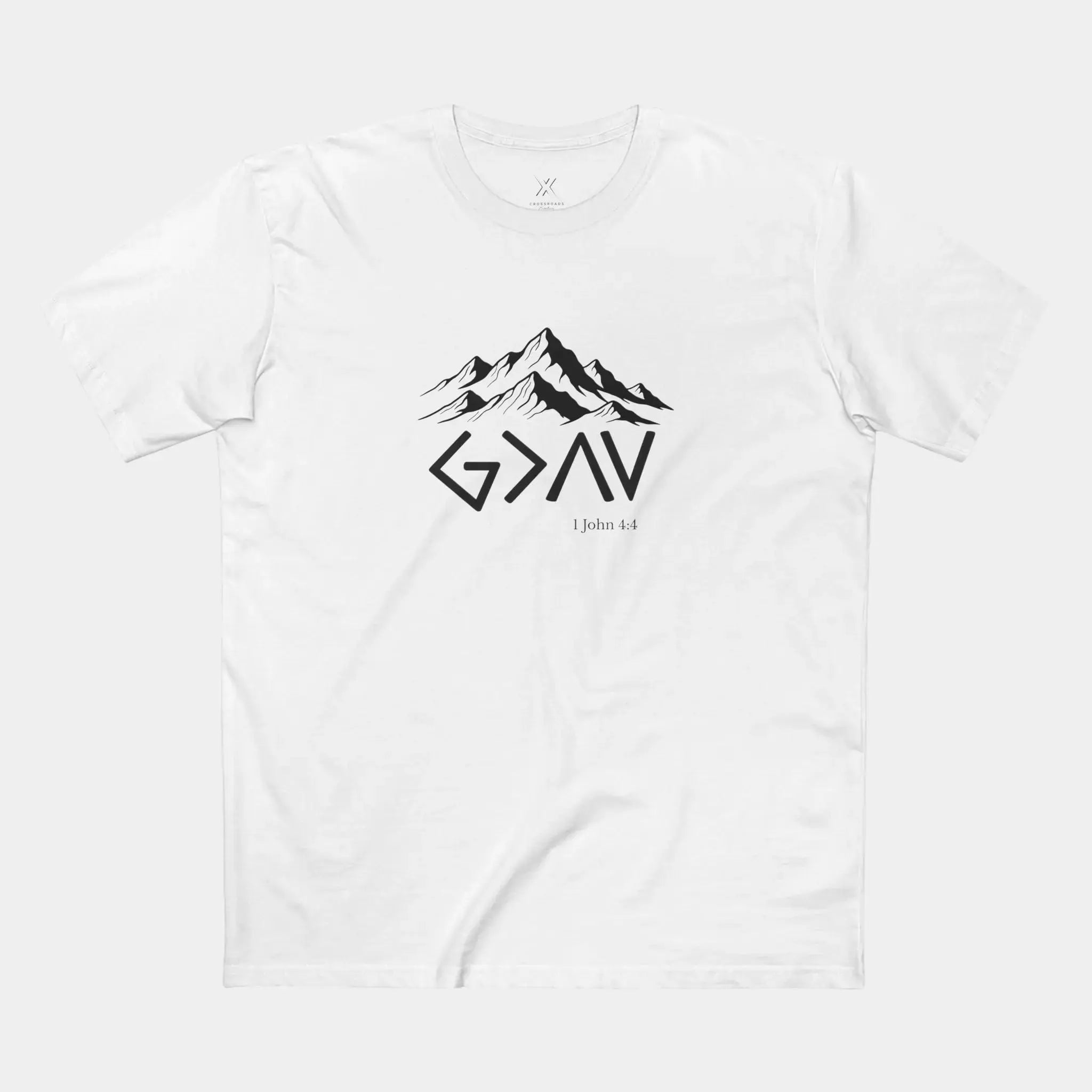 God is Greater Tee - Crossroads Creations