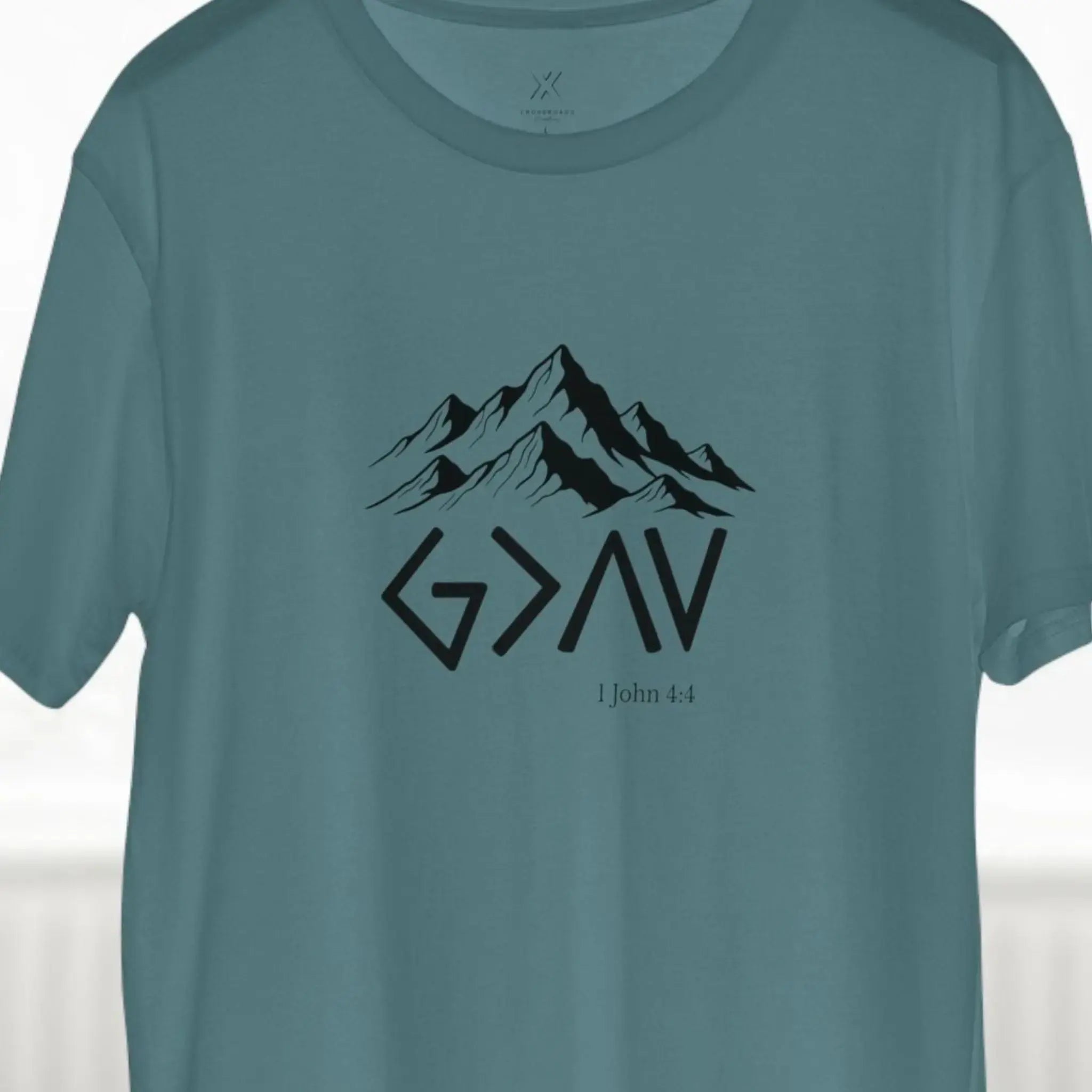 God is Greater Tee - Crossroads Creations