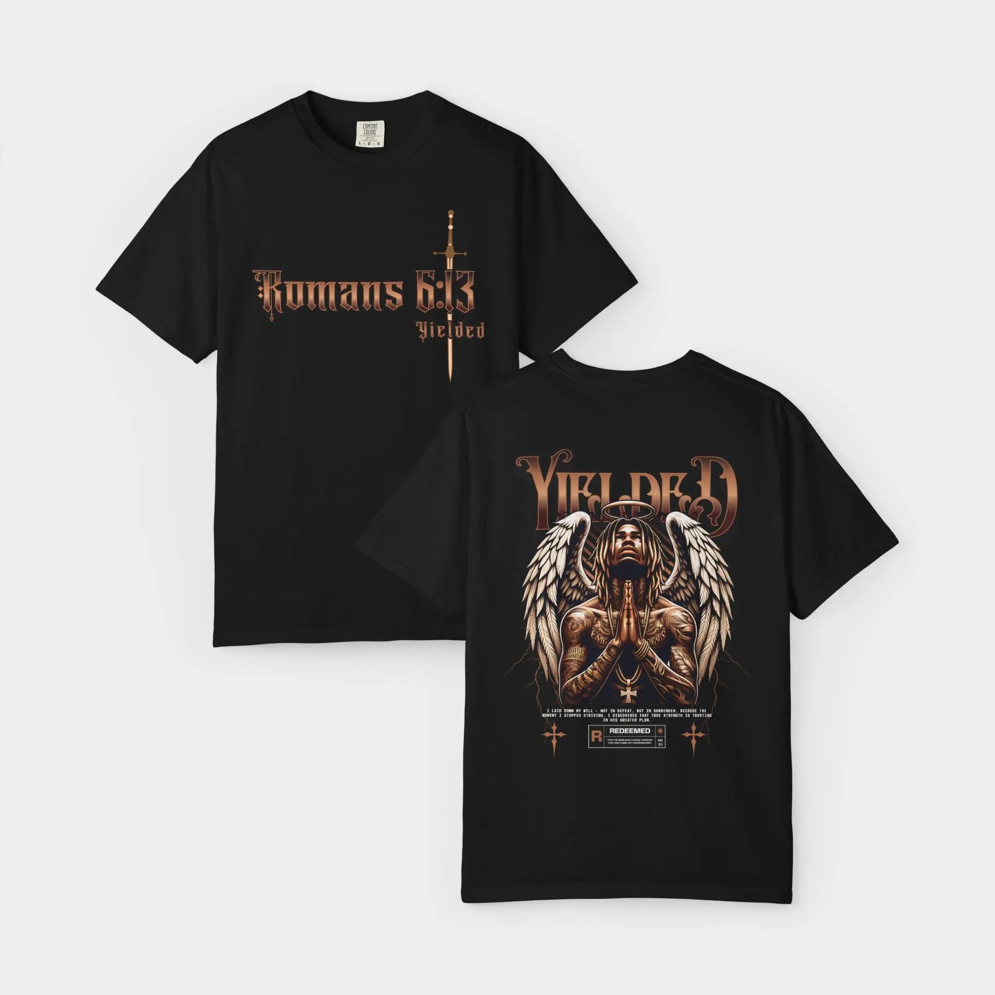 Yielded Redeemed Warrior Tee - Crossroads Creations