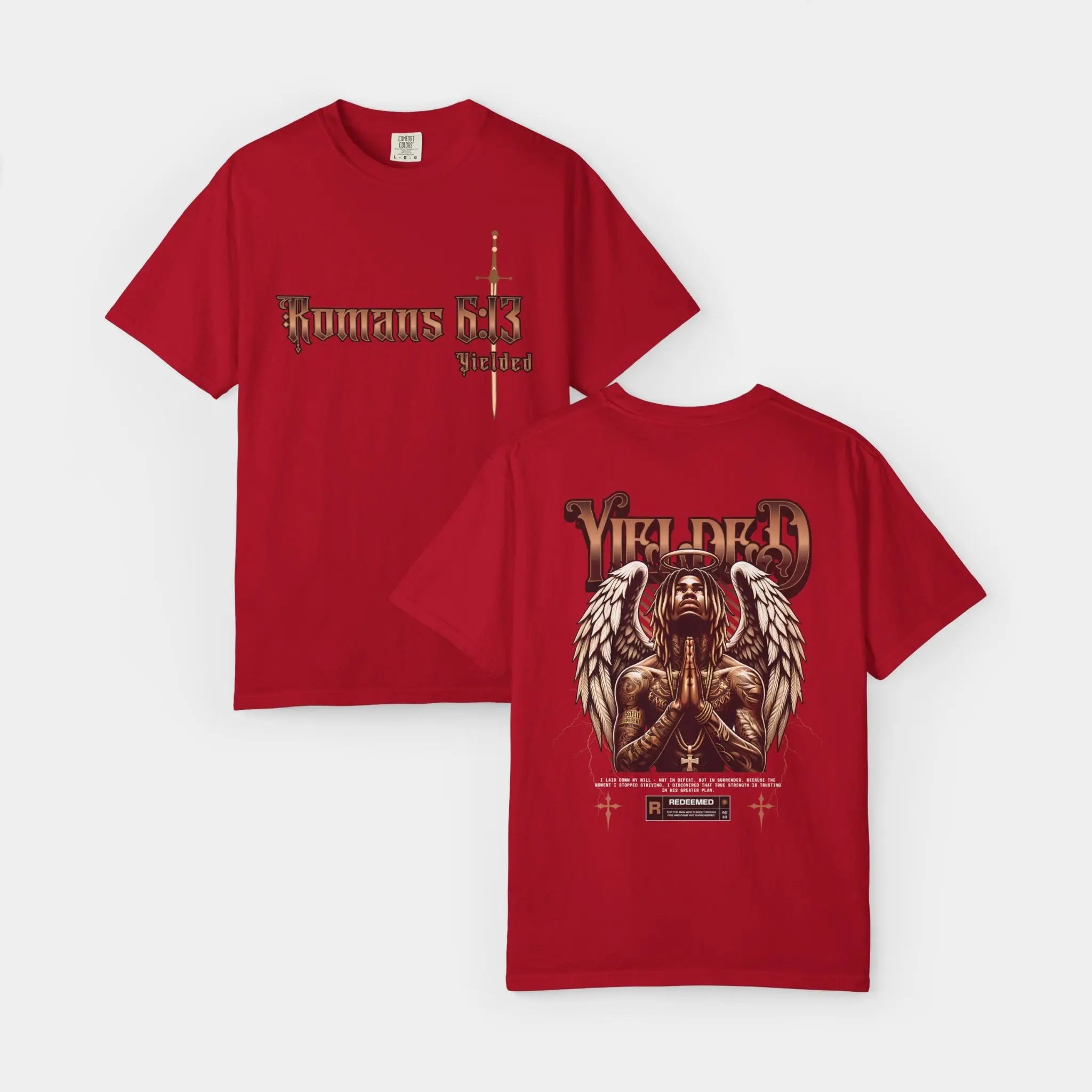 Yielded Redeemed Warrior Tee - Crossroads Creations