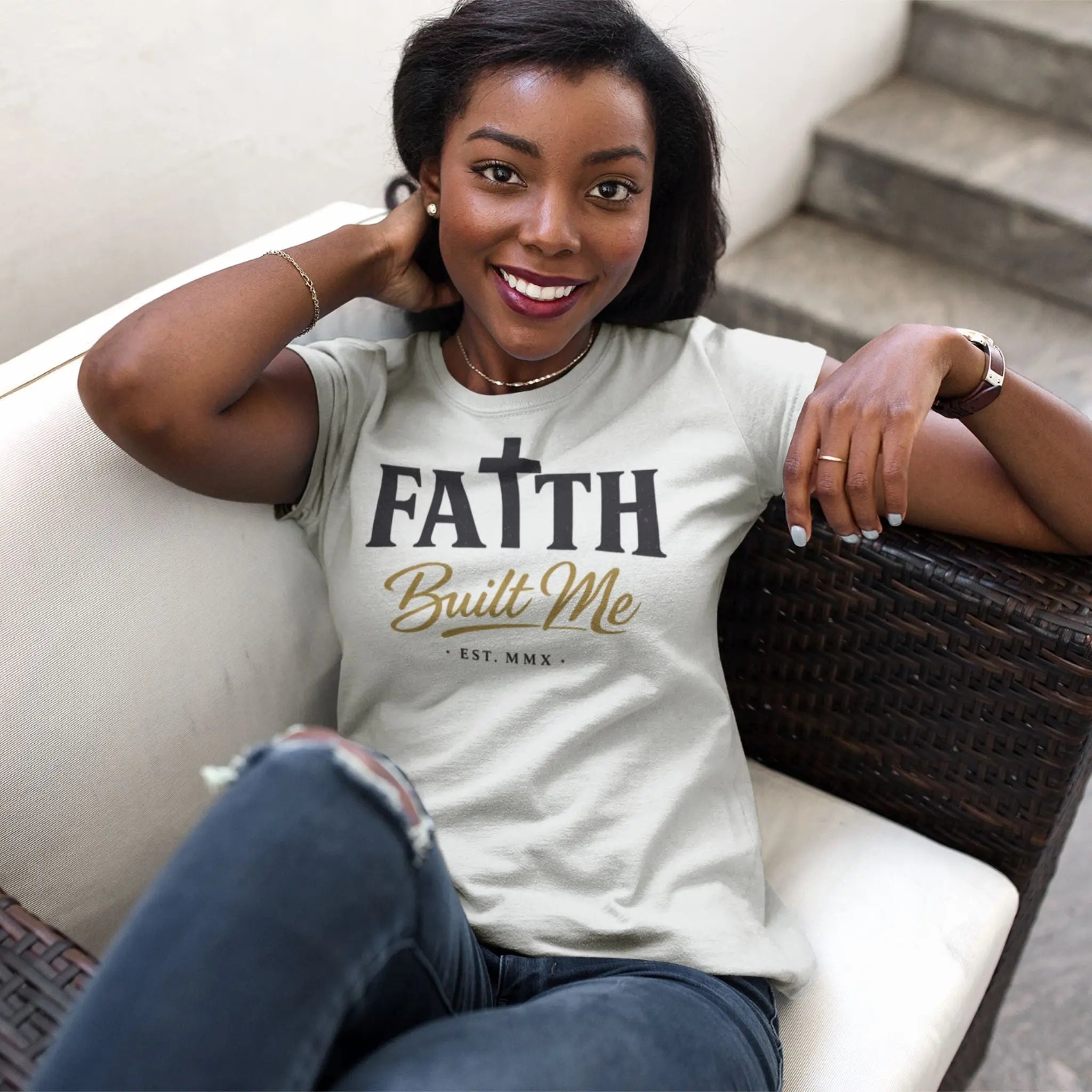 Faith Built Me Tee - Crossroads Creations