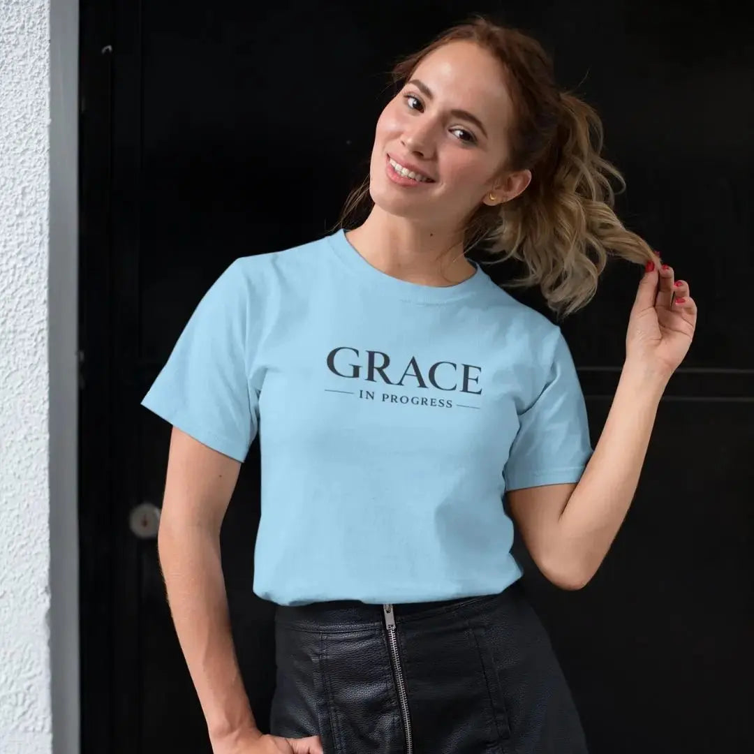 Grace in Progress Tee - Crossroads Creations