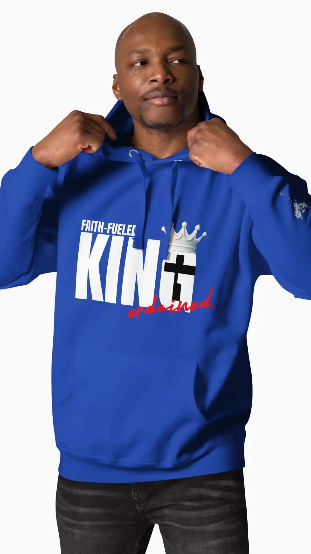 Faith-Fueled King Hoodie Crossroads Creations