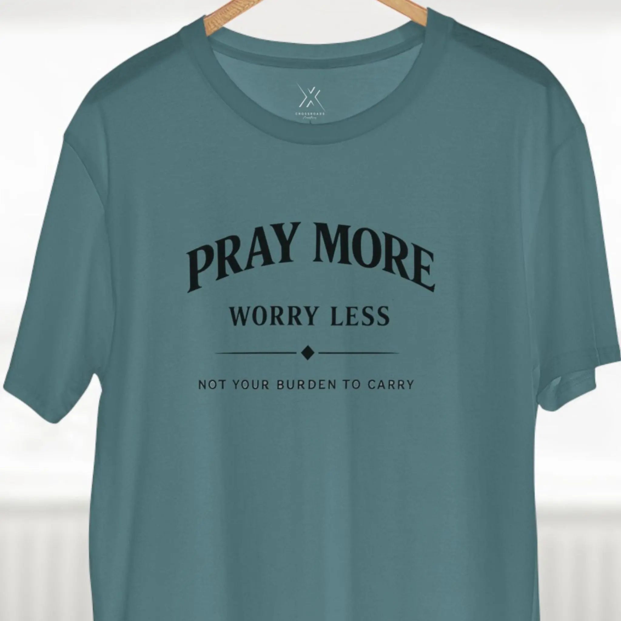 Pray More Worry Less Tee - Crossroads Creations