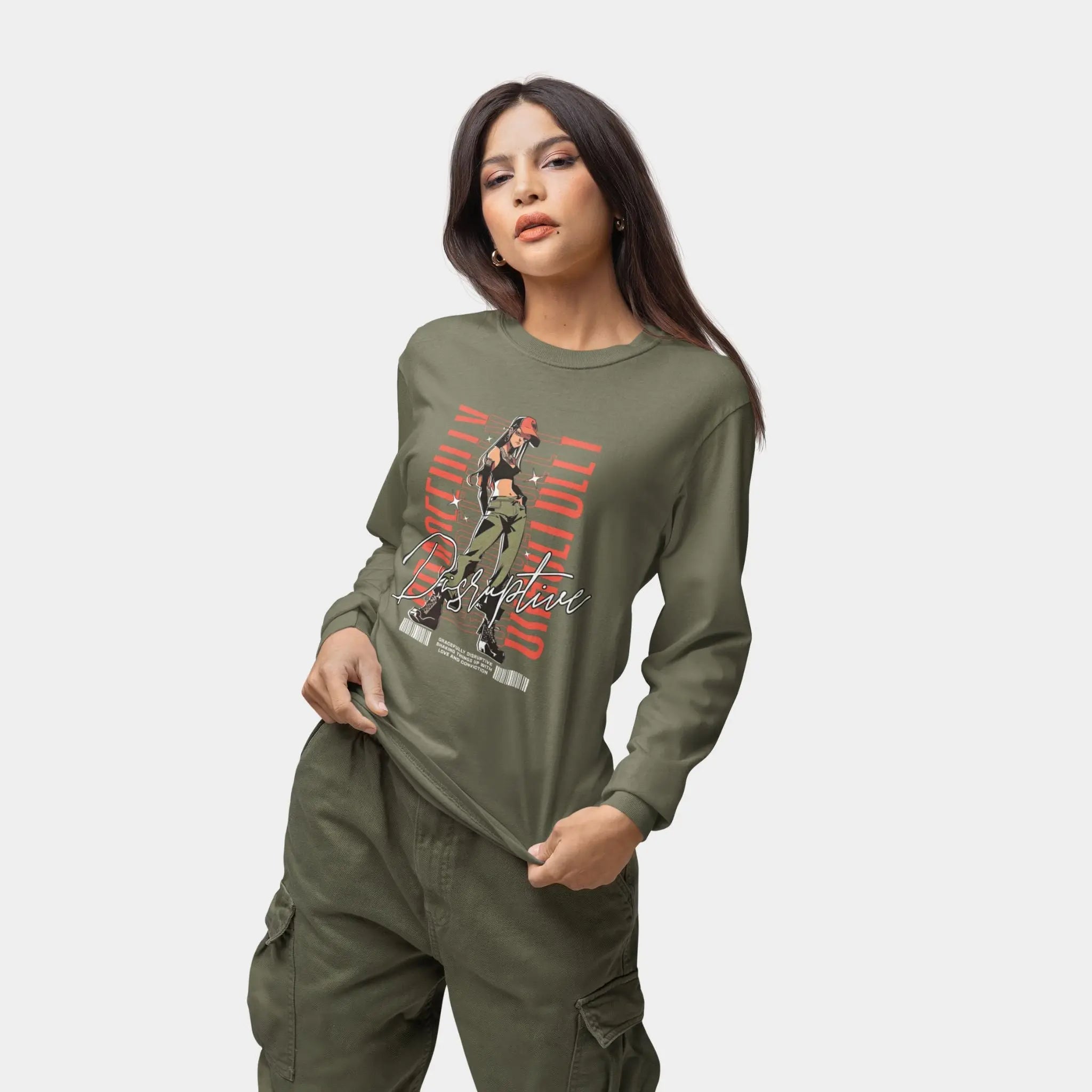 Gracefully Disruptive Women's Long Sleeve Tee - Crossroads Creations