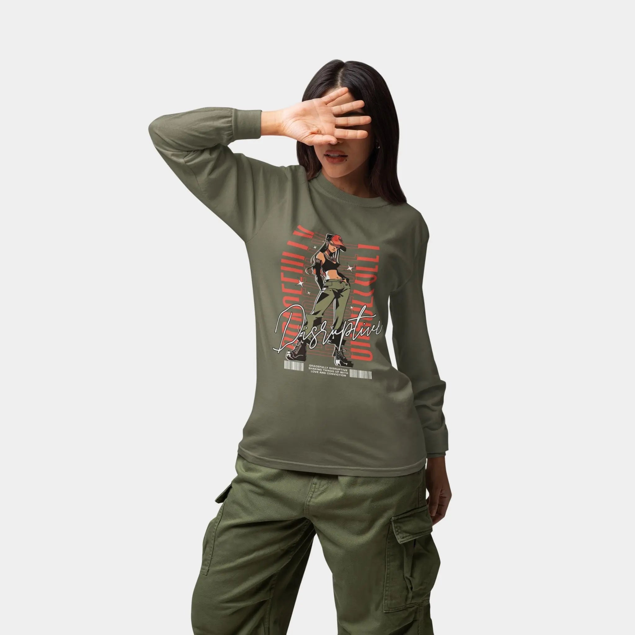 Gracefully Disruptive Women's Long Sleeve Tee - Crossroads Creations