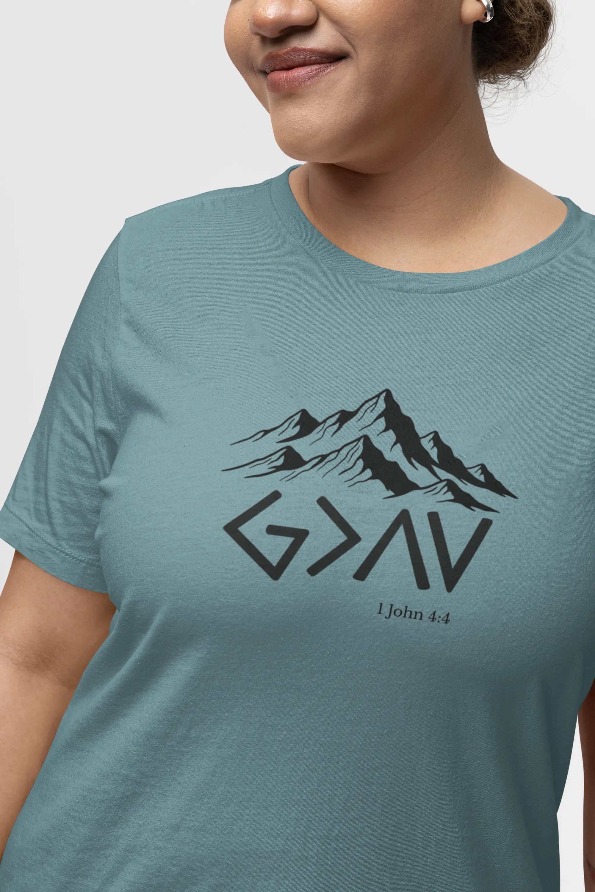 God is Greater Tee - Crossroads Creations