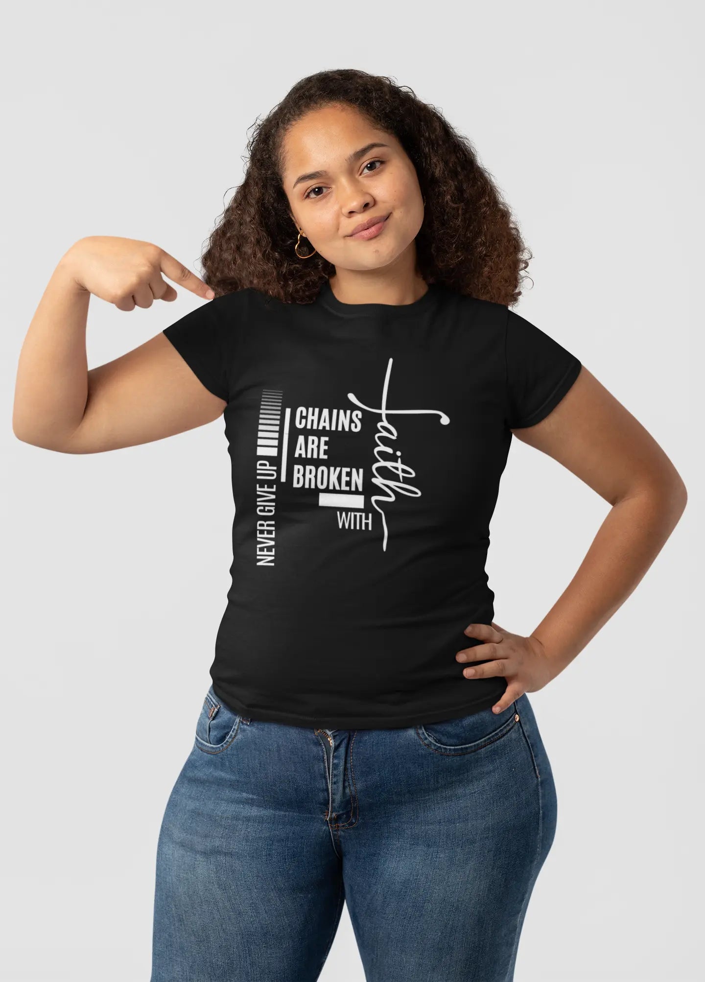 Chains Are Broken With Faith Tee - Crossroads Creations