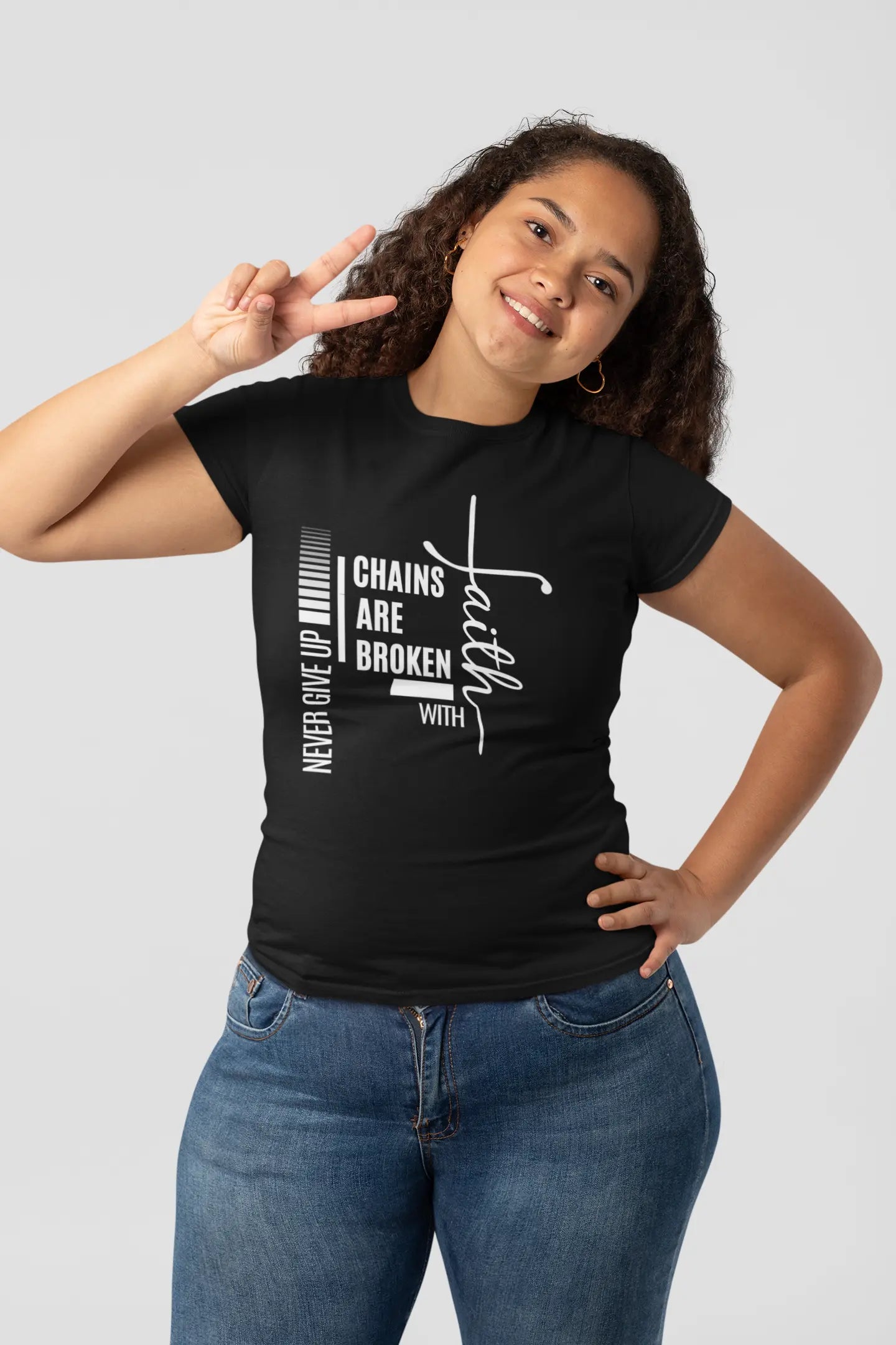 Chains Are Broken With Faith Tee - Crossroads Creations